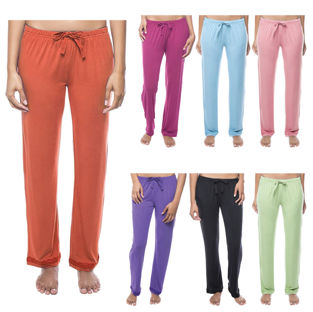 Women's Soft Knit Jersey Pajama Pants - Bulk Lot
