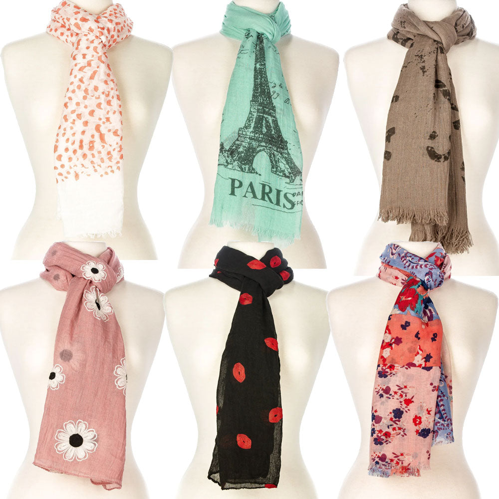 40 Scarves for $100 Lot - Women's Spring/Summer Scarves - Fashion Scarves Lot