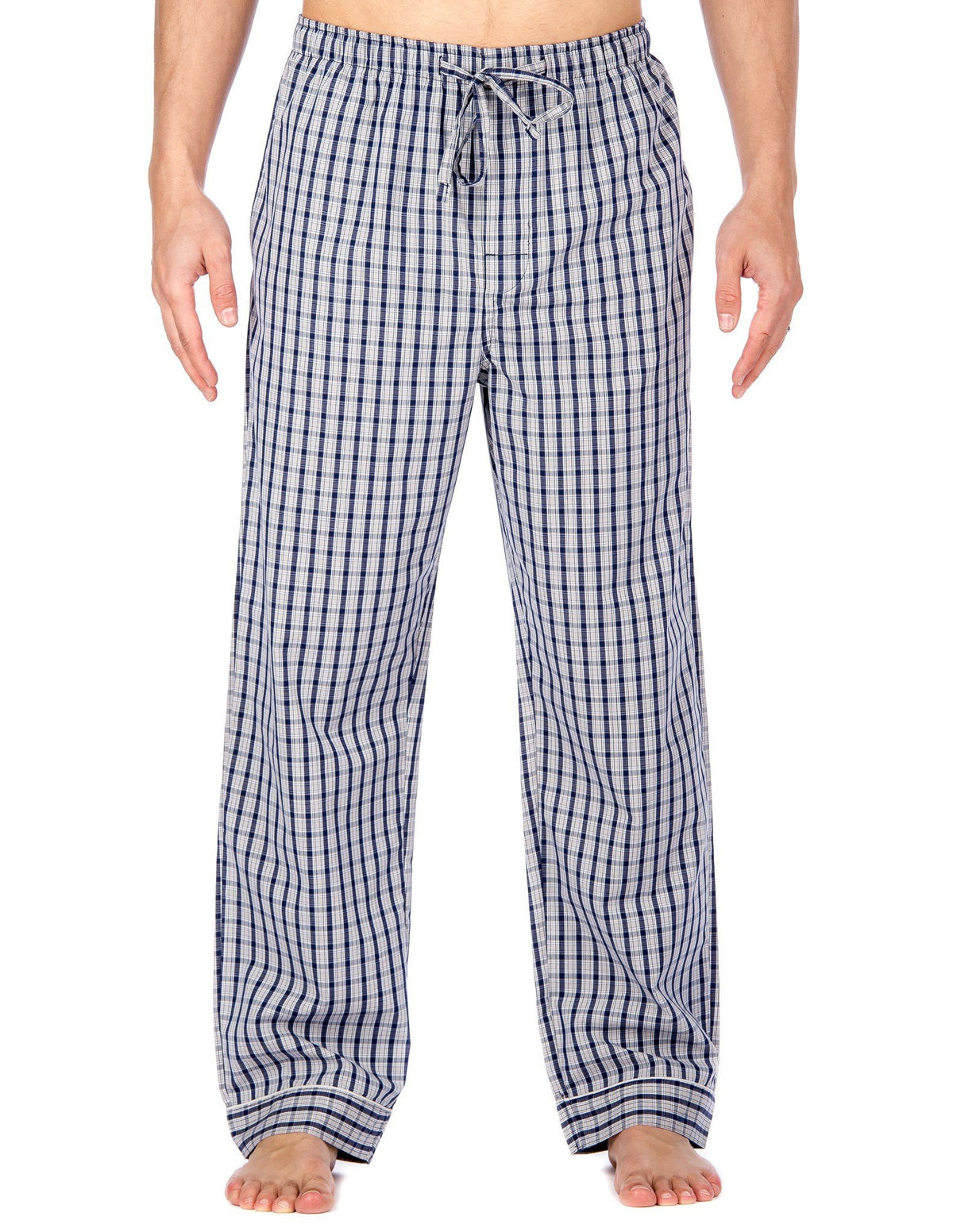 Men's Bamboo Sleep/Lounge Pants - Checks Gray-Black