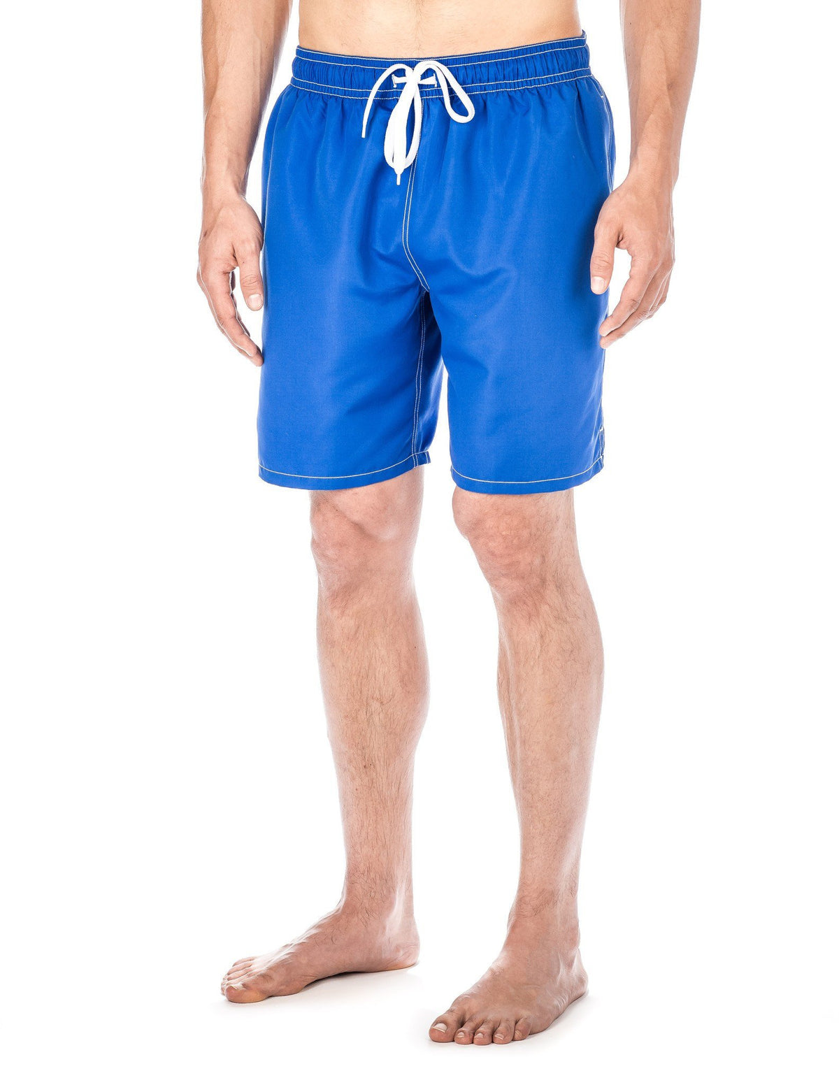 Men's Premium Swim Trunks - Blue/White
