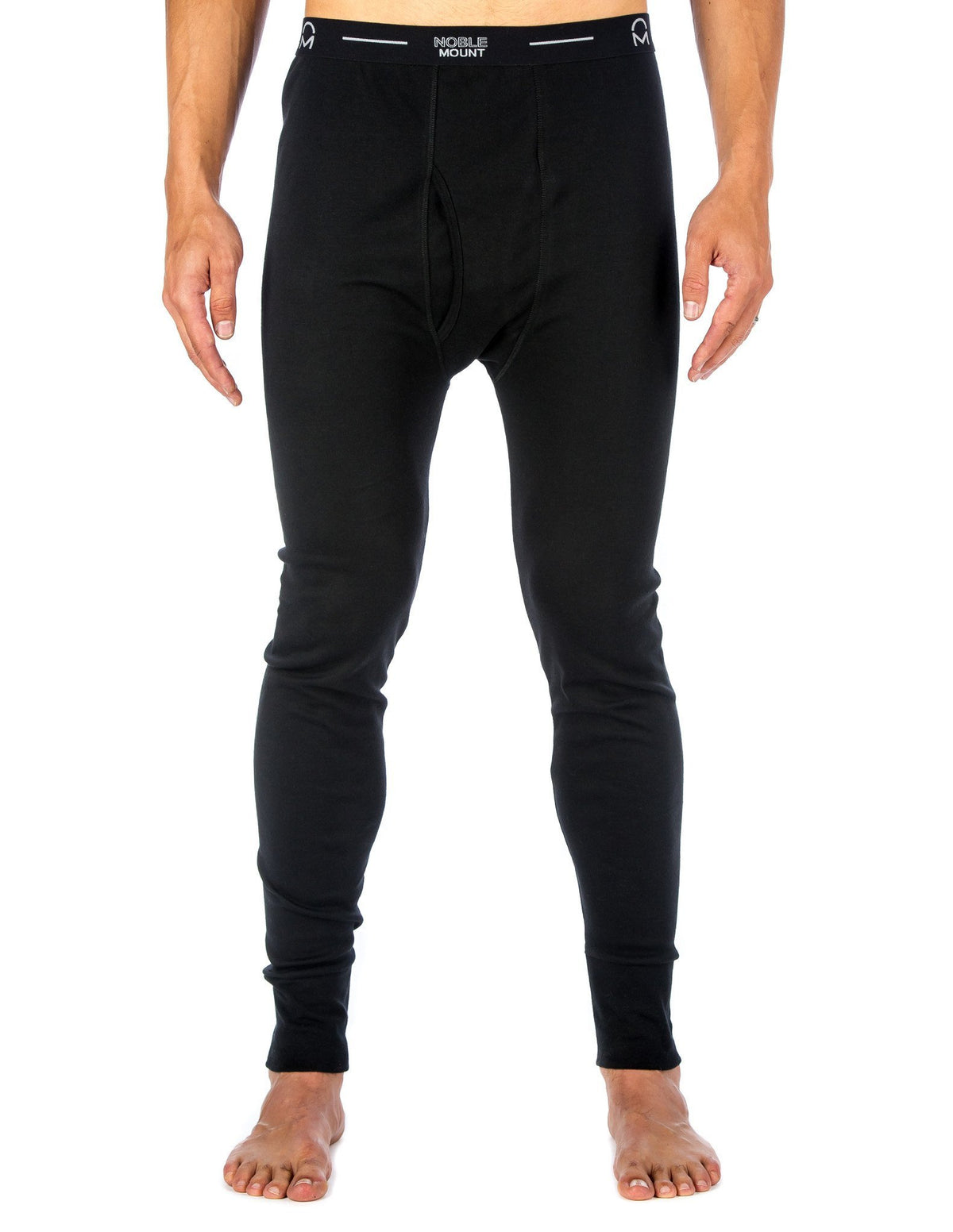 Men's 'Soft Comfort' Premium Thermal Long John Pants - Black