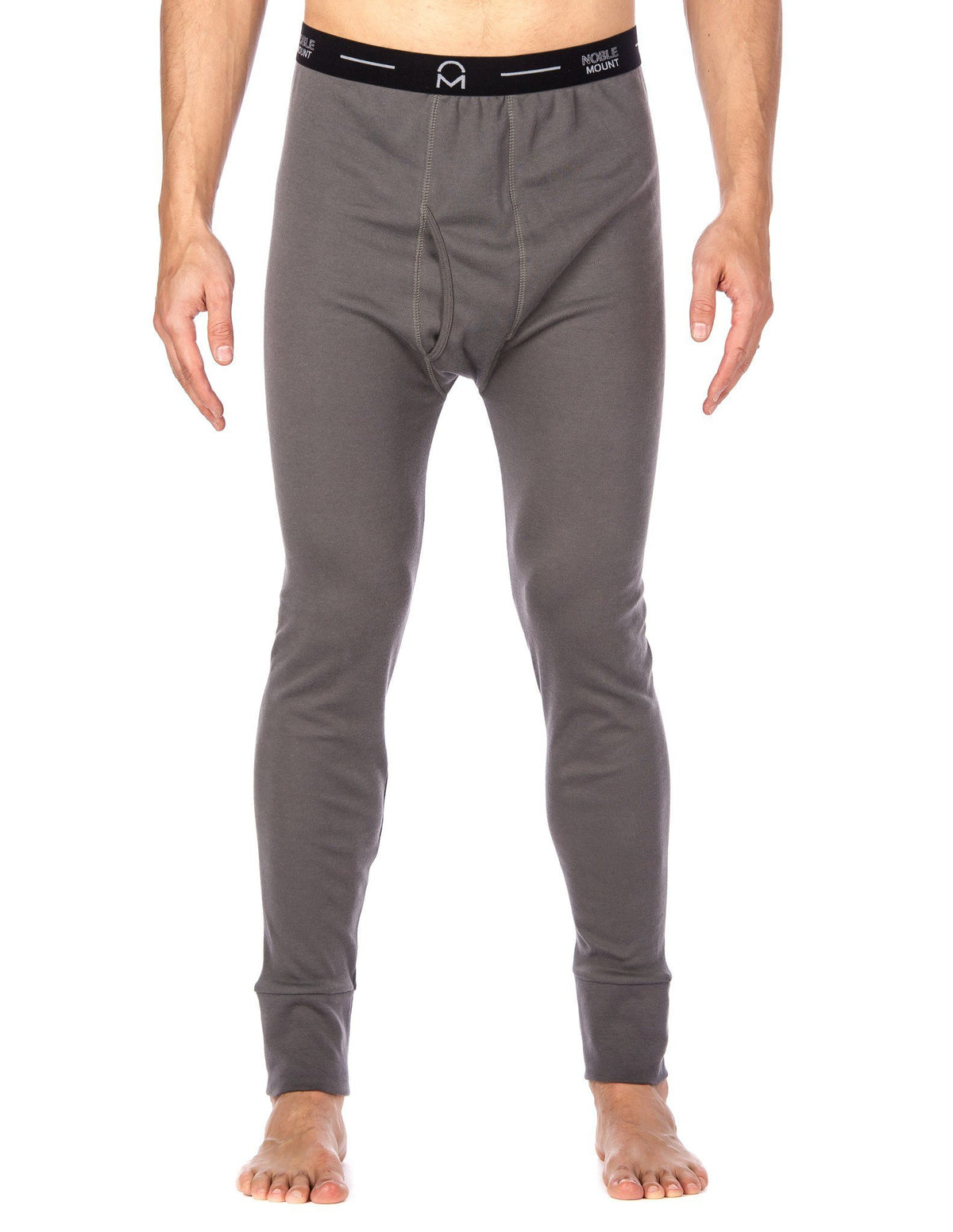 Men's 'Soft Comfort' Premium Thermal Long John Pants - Charcoal