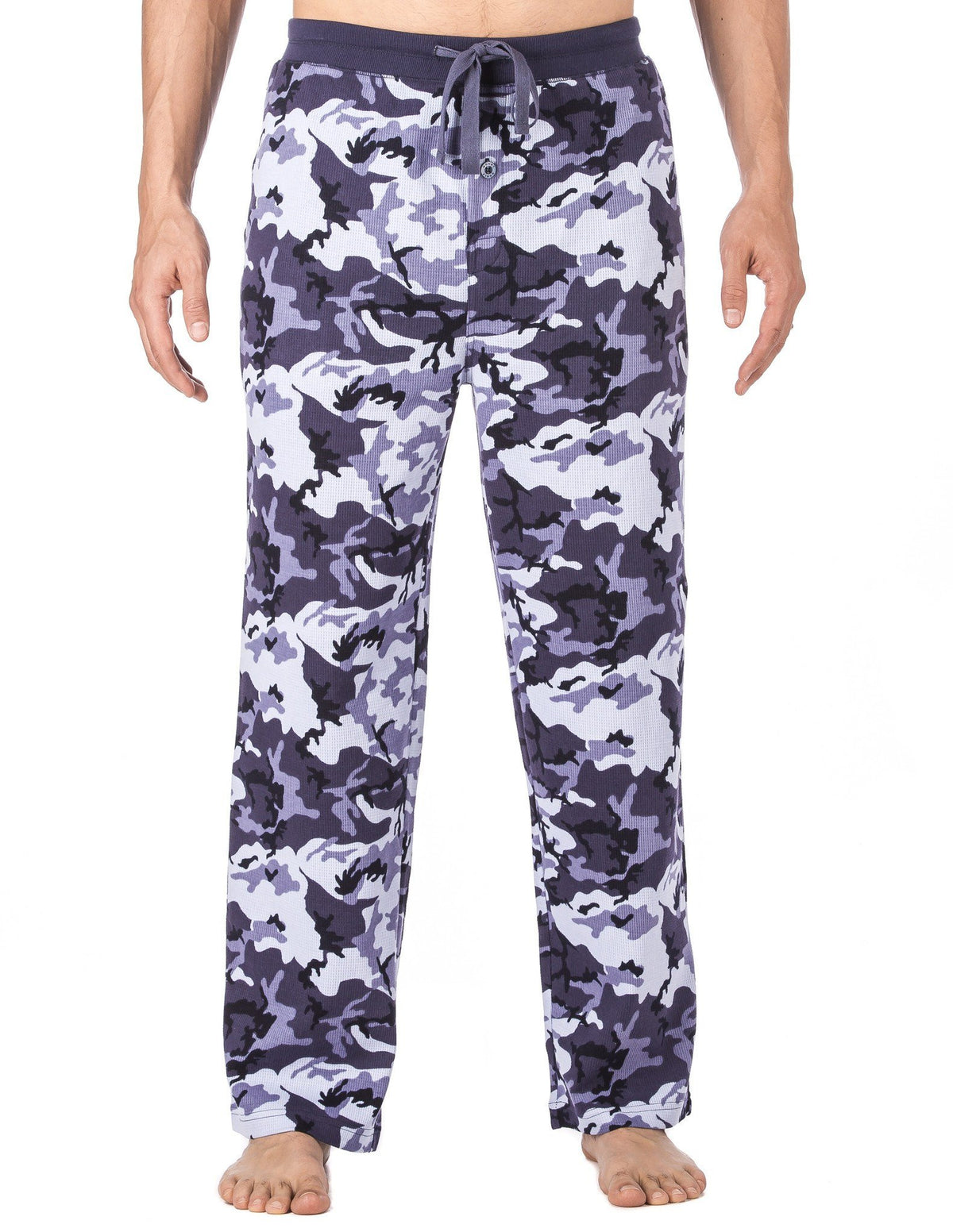 Men's Waffle Knit Thermal Lounge Pant - Camo - Blue