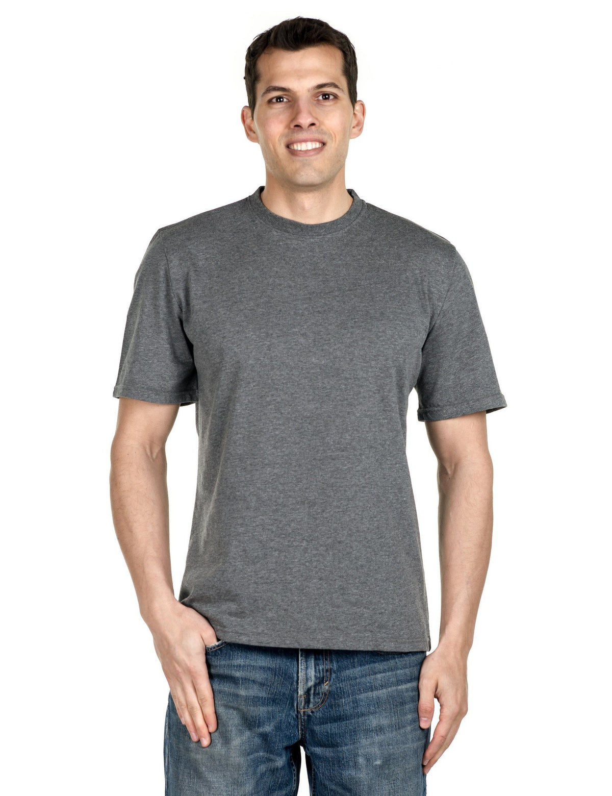 Men's 2-Pack Premium Knit T-Shirts - Black/Charcoal