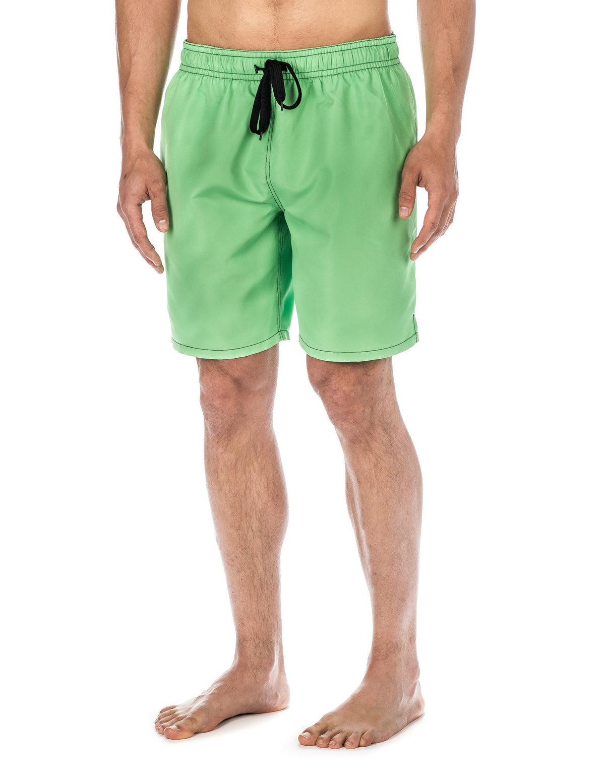 Men's Premium Swim Trunks - Green/Black