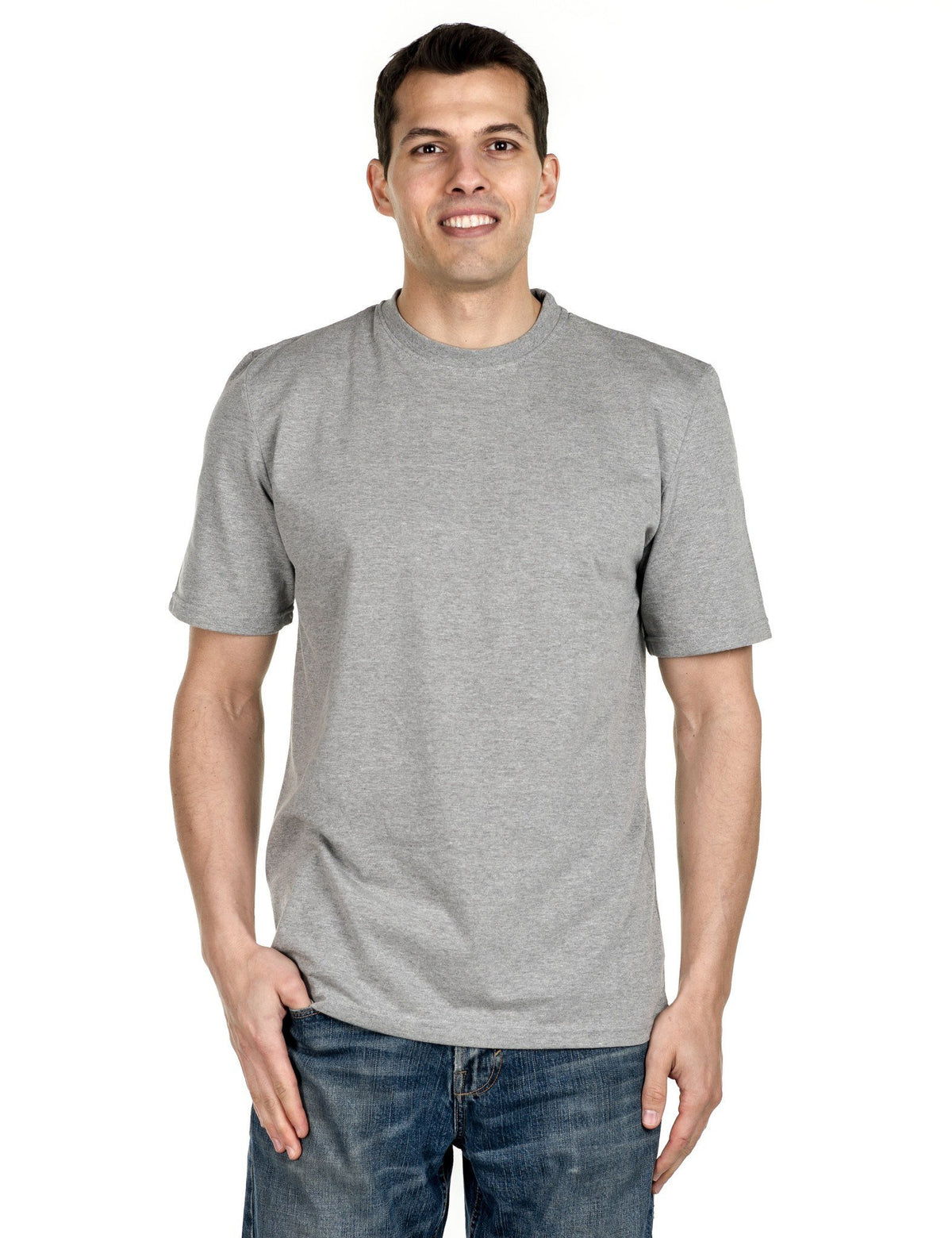 Men's 2-Pack Premium Knit T-Shirts - Black/Heather Gray