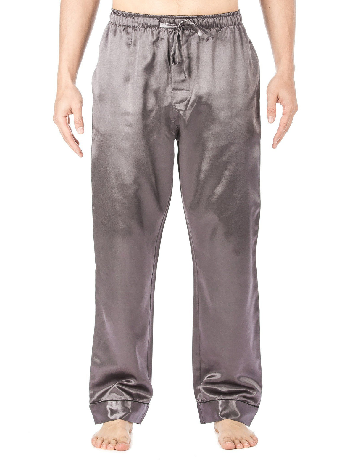 Men's Premium Satin Sleep/Lounge Pants - Solid Grey