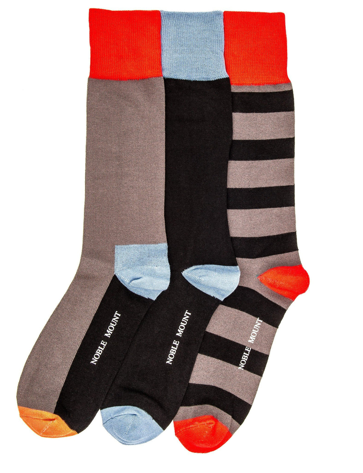 Men's Combed Cotton Dress Socks 3-Pack - Set 3
