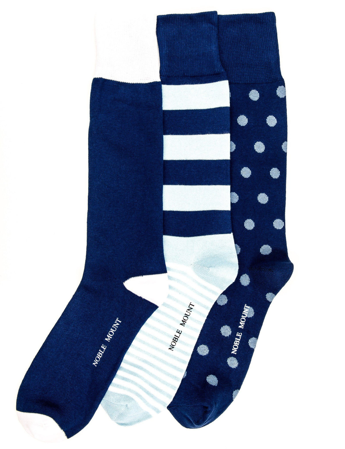 Men's Combed Cotton Dress Socks 3-Pack - Set 6