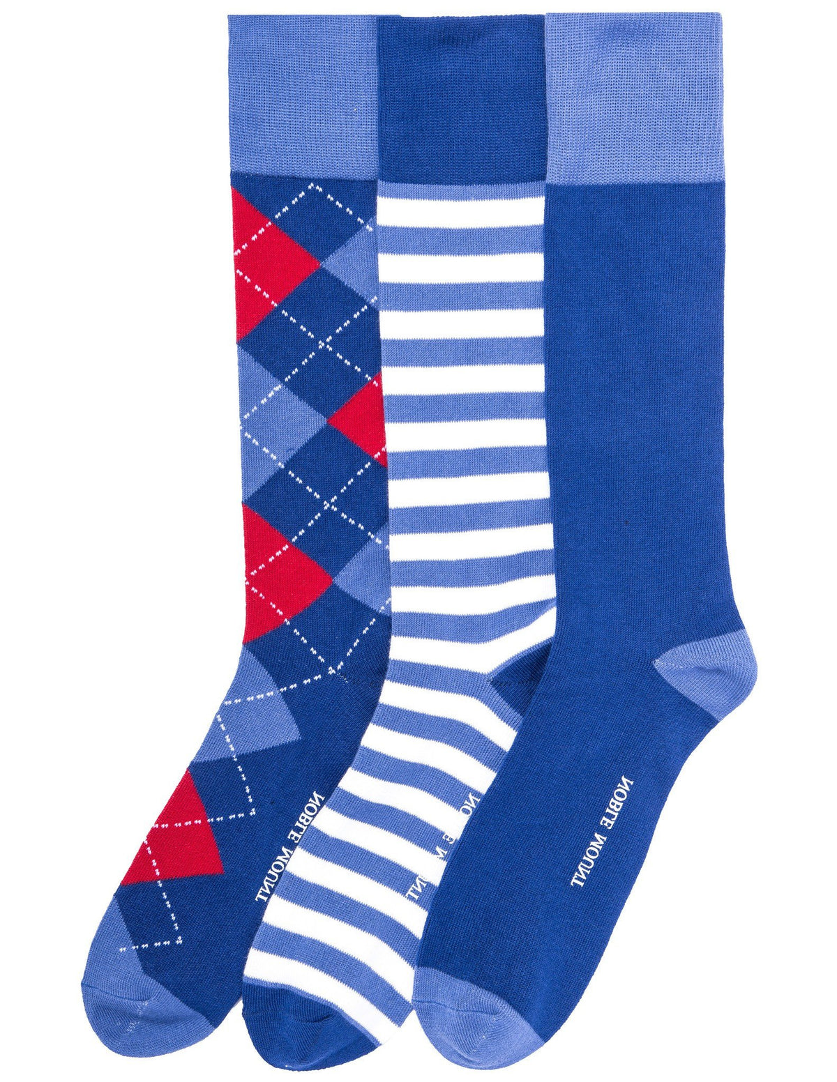 Men's Combed Cotton Dress Socks 3-Pack - Set C1