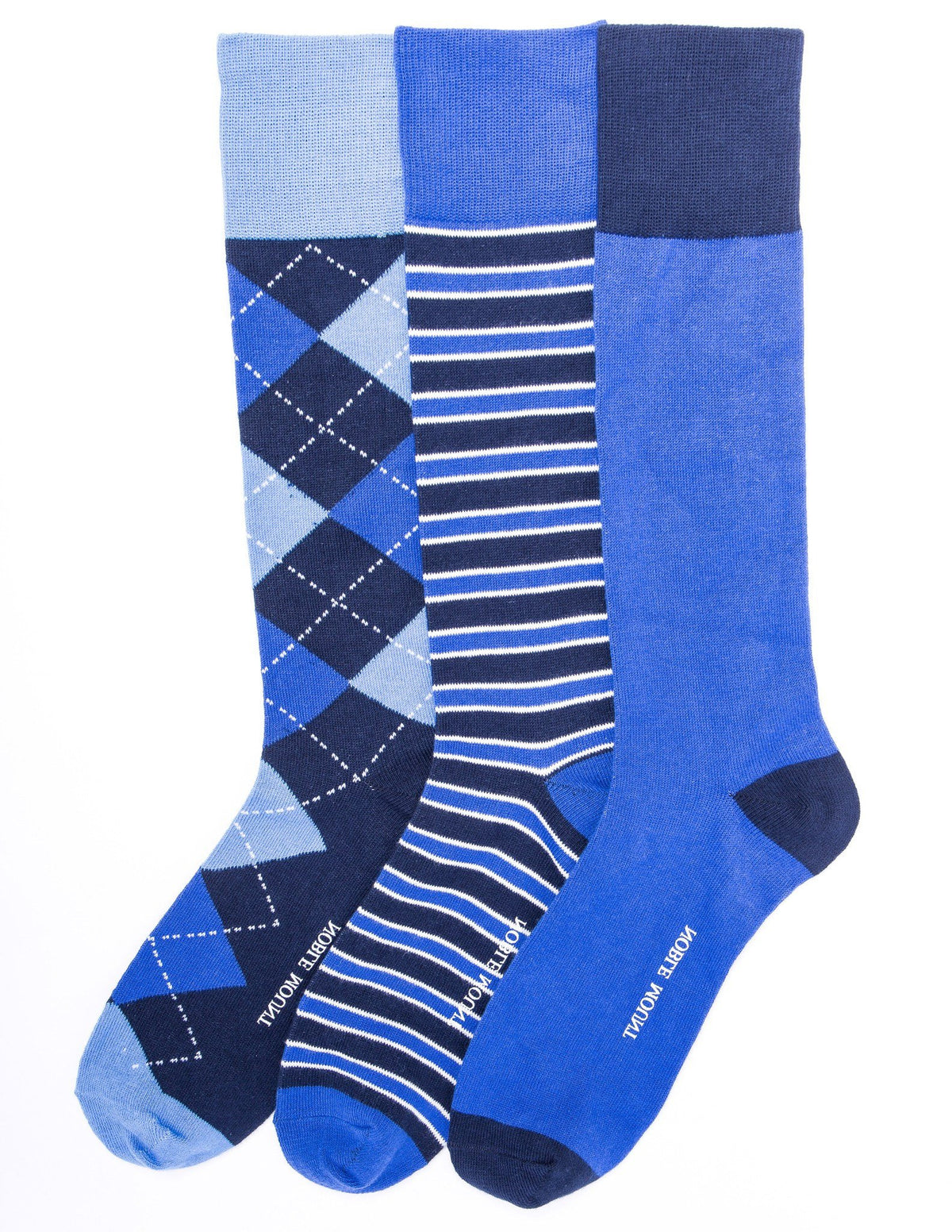 Men's Combed Cotton Dress Socks 3-Pack - Set C7