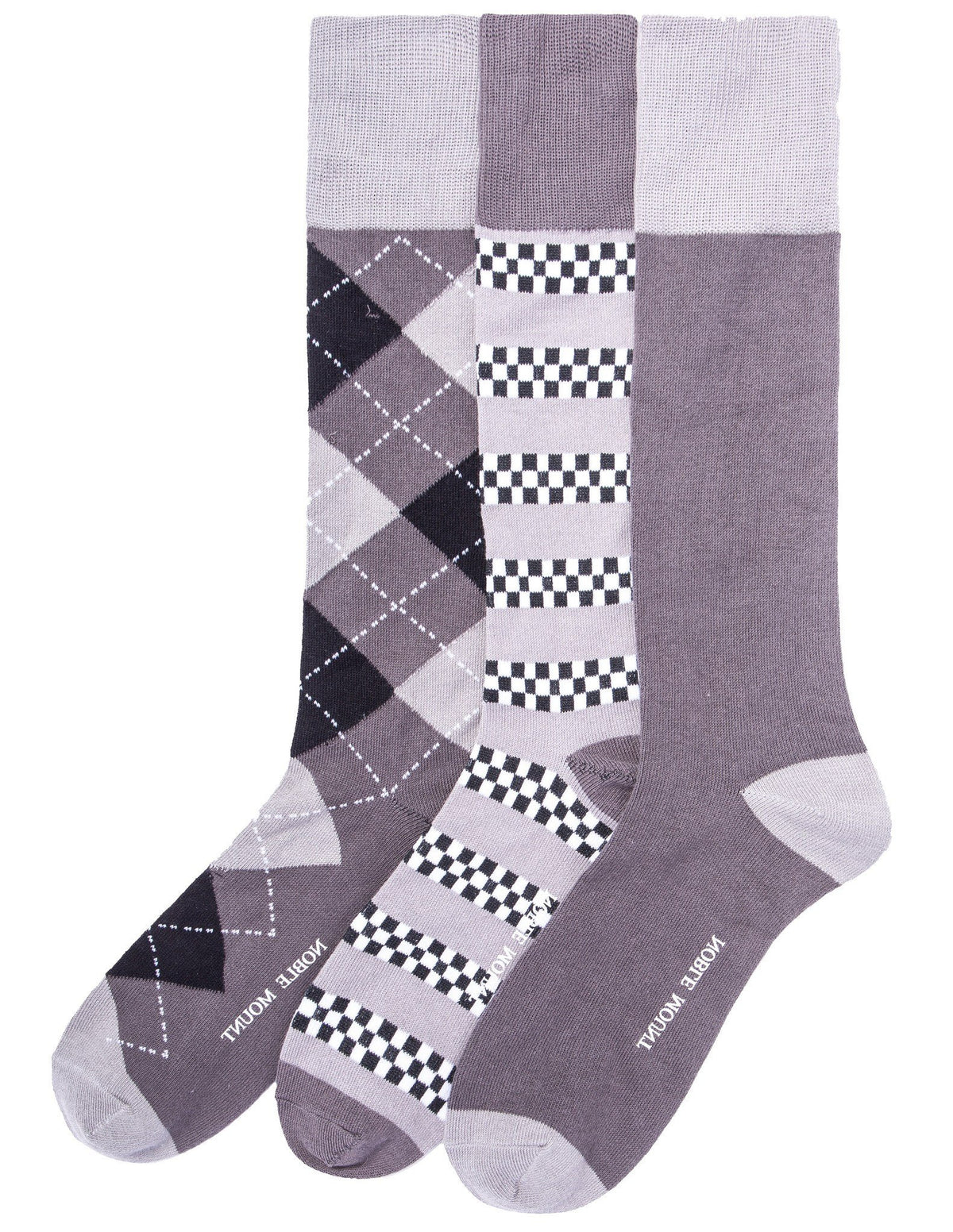 Men's Combed Cotton Dress Socks 3-Pack - Set C9