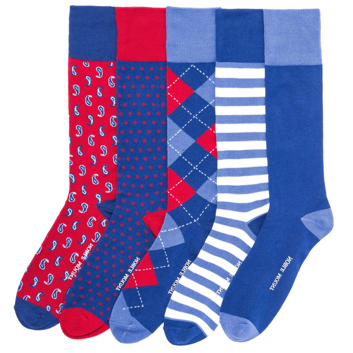 Men's Combed Cotton Weekday Dress Socks 5-Pack - Set A1