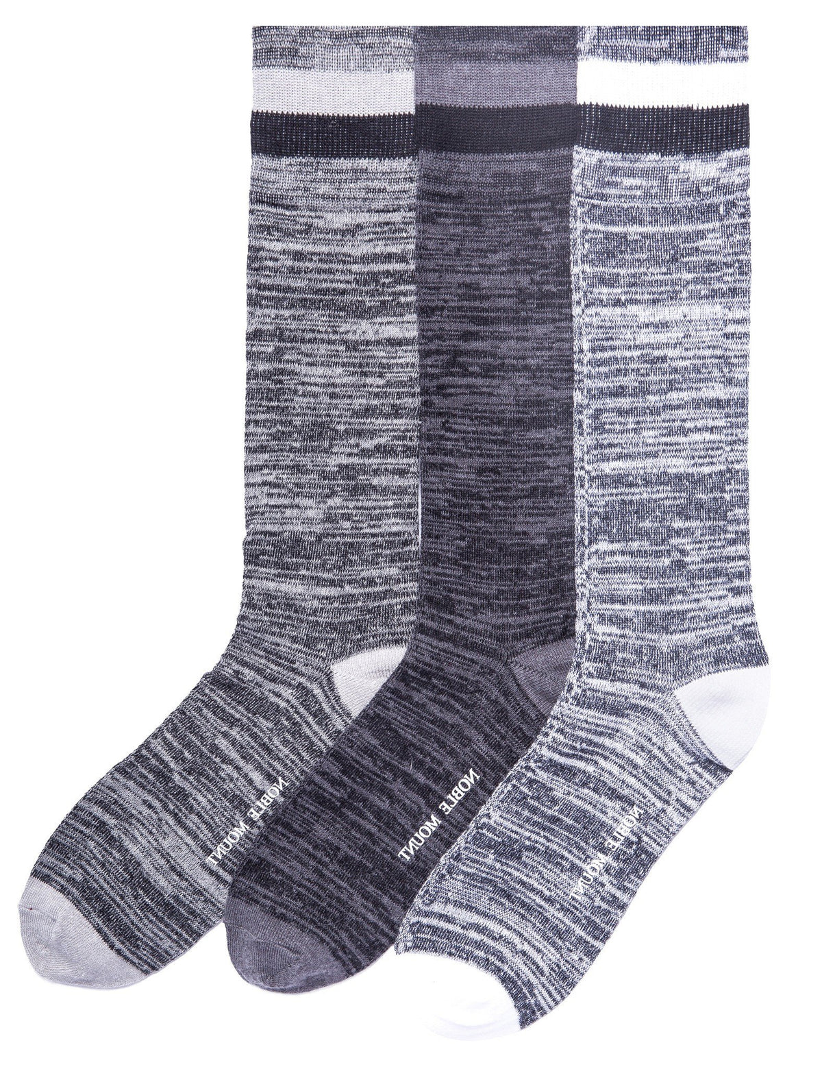 Men's 100% Acrylic Soft Marled Dress Socks 3-Pack - Set A4