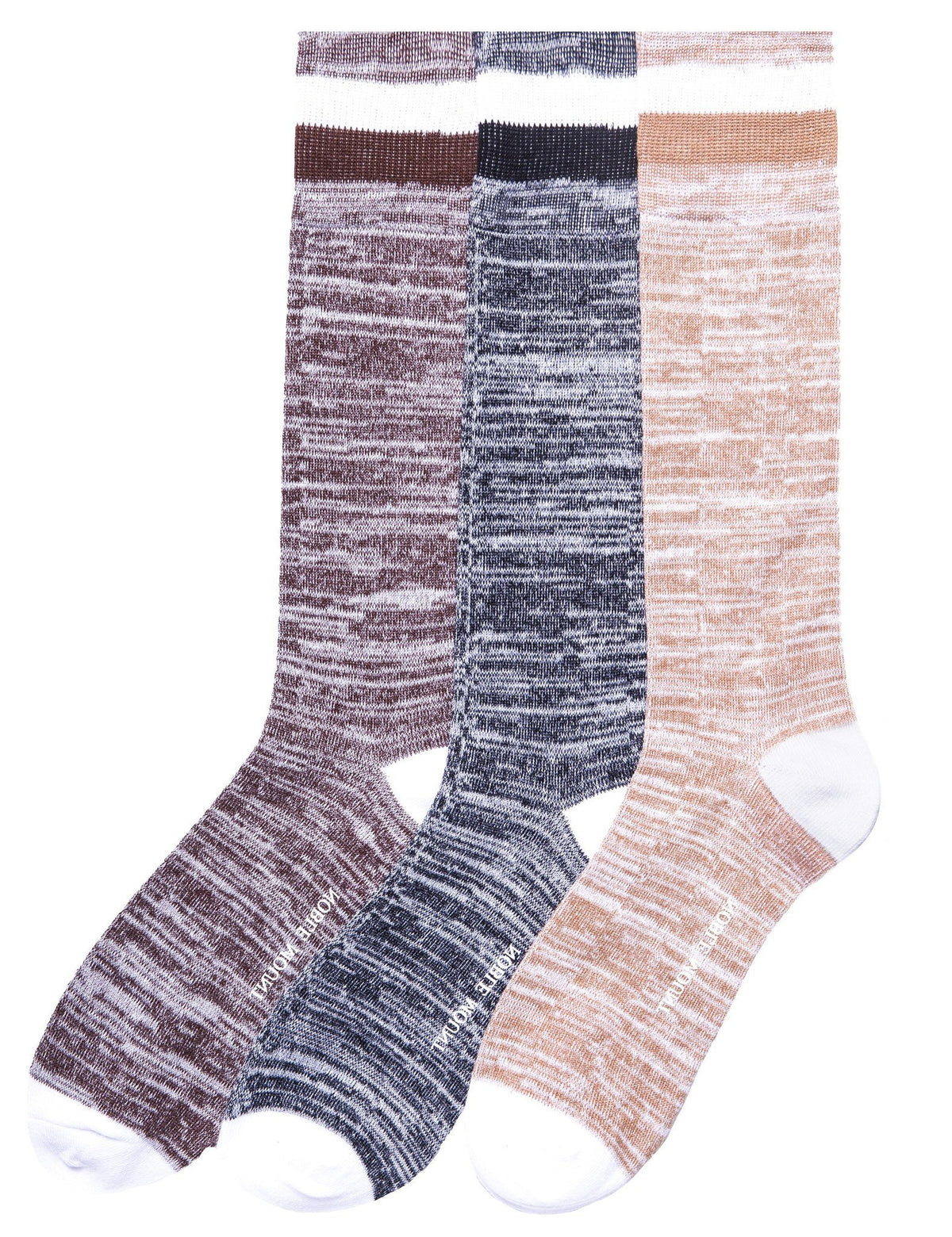 Men's 100% Acrylic Soft Marled Dress Socks 3-Pack - Set A5