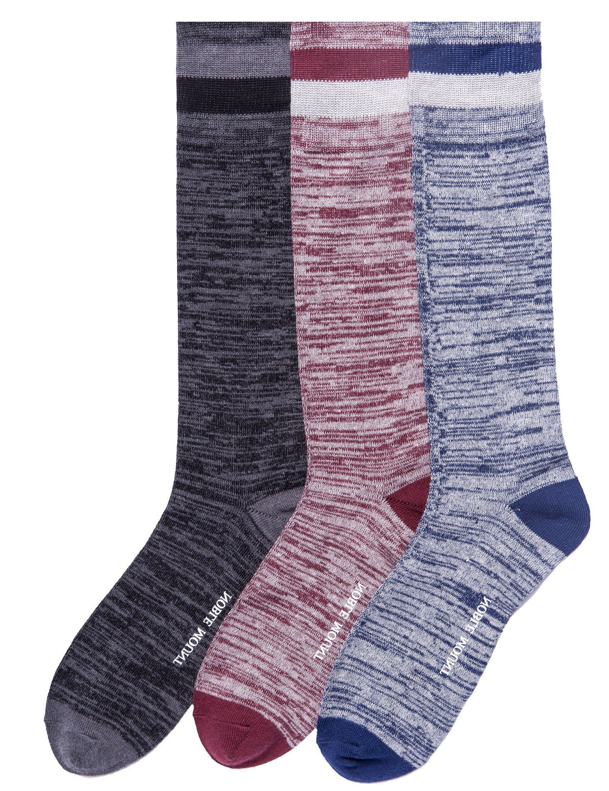 Men's 100% Acrylic Soft Marled Dress Socks 3-Pack - Set A6
