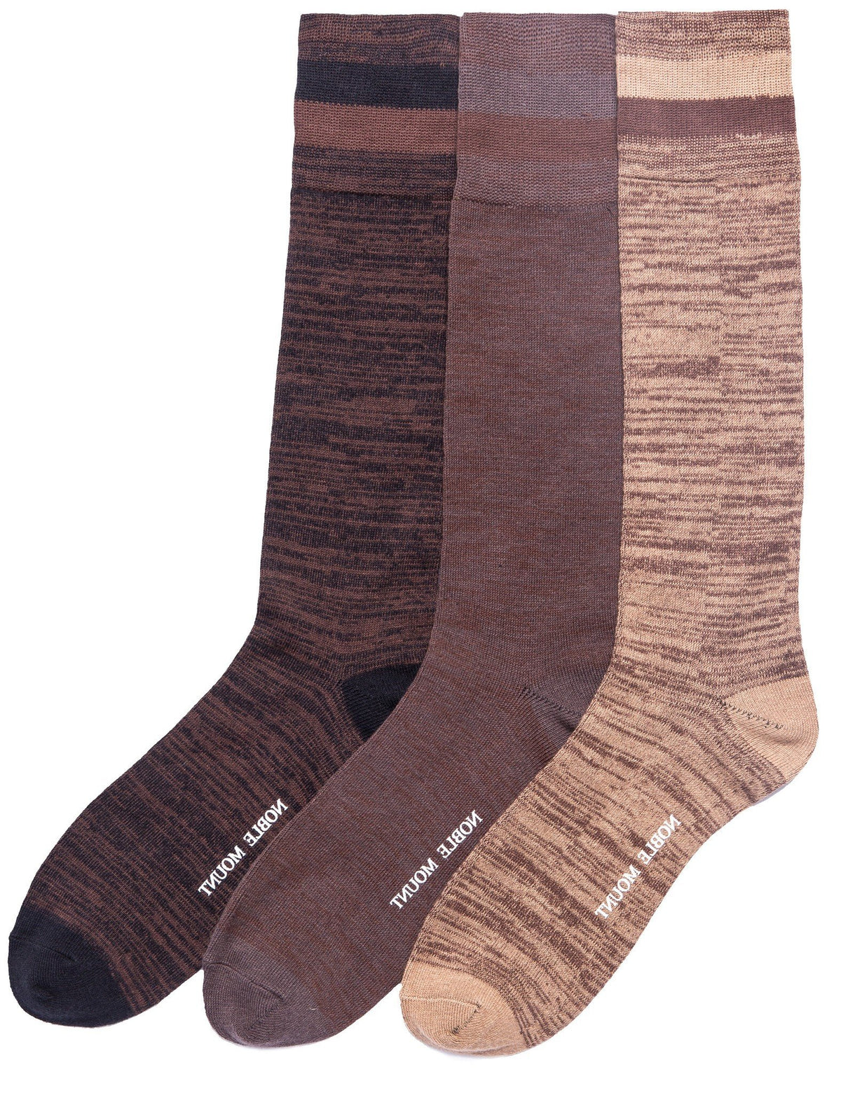 Men's 100% Acrylic Soft Marled Dress Socks 3-Pack - Set A3