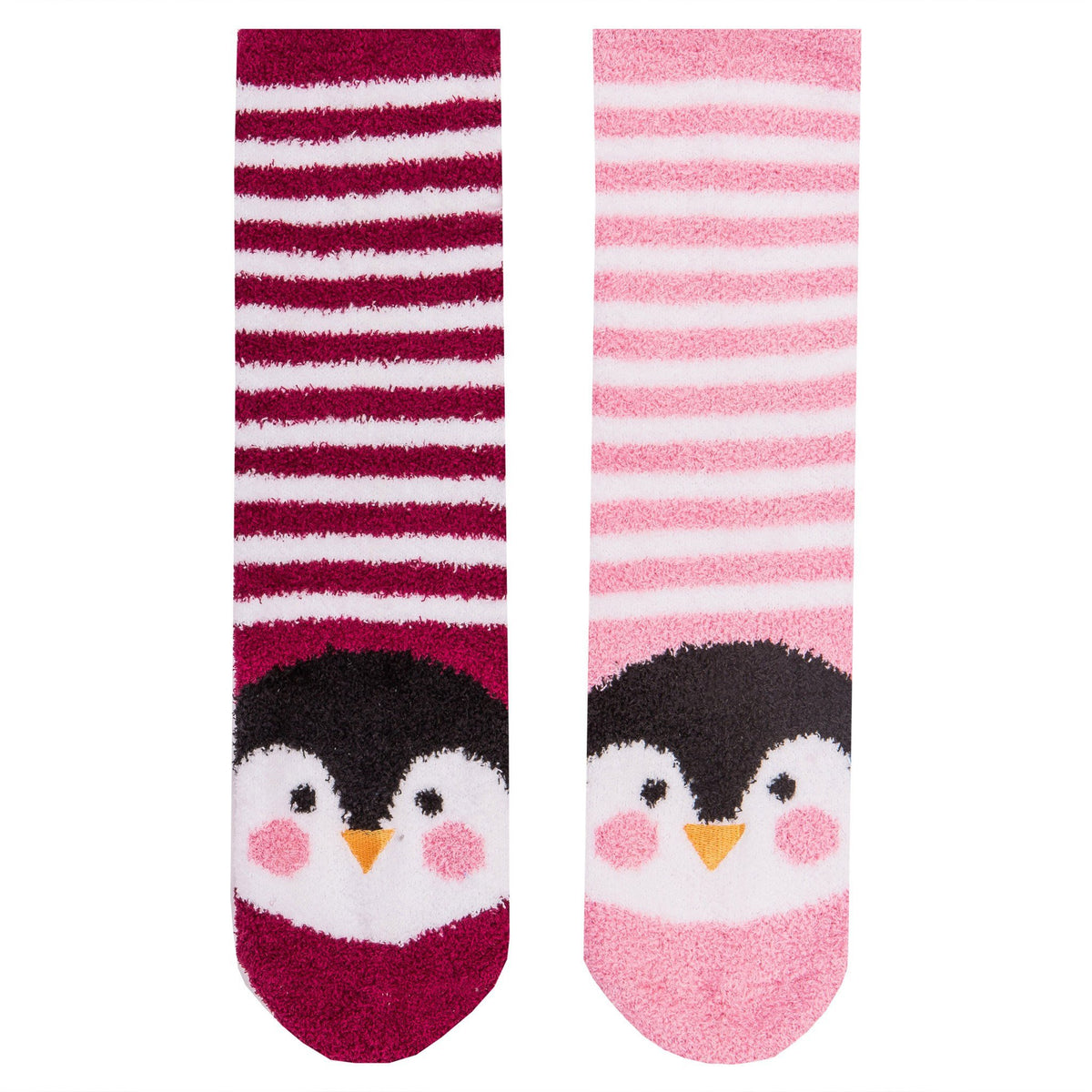 Women's Soft Anti-Skid Micro-Plush Winter Crew Socks - Set A1 - Penguin [Gift Packaged]