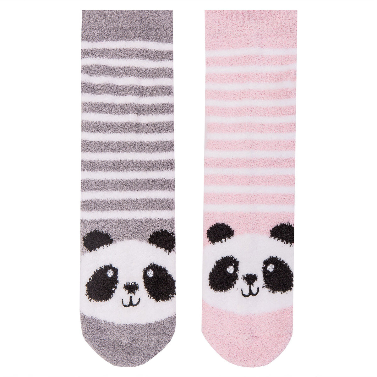 Women's Soft Anti-Skid Micro-Plush Winter Crew Socks - Set A2 - Panda [Gift Packaged]
