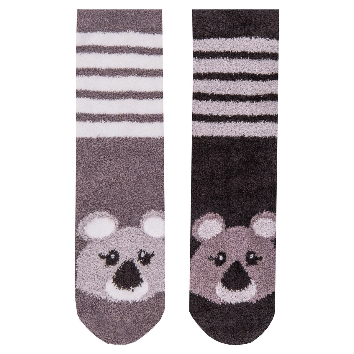 Women's Soft Anti-Skid Micro-Plush Winter Crew Socks - Set A5 - Koala [Gift Packaged]