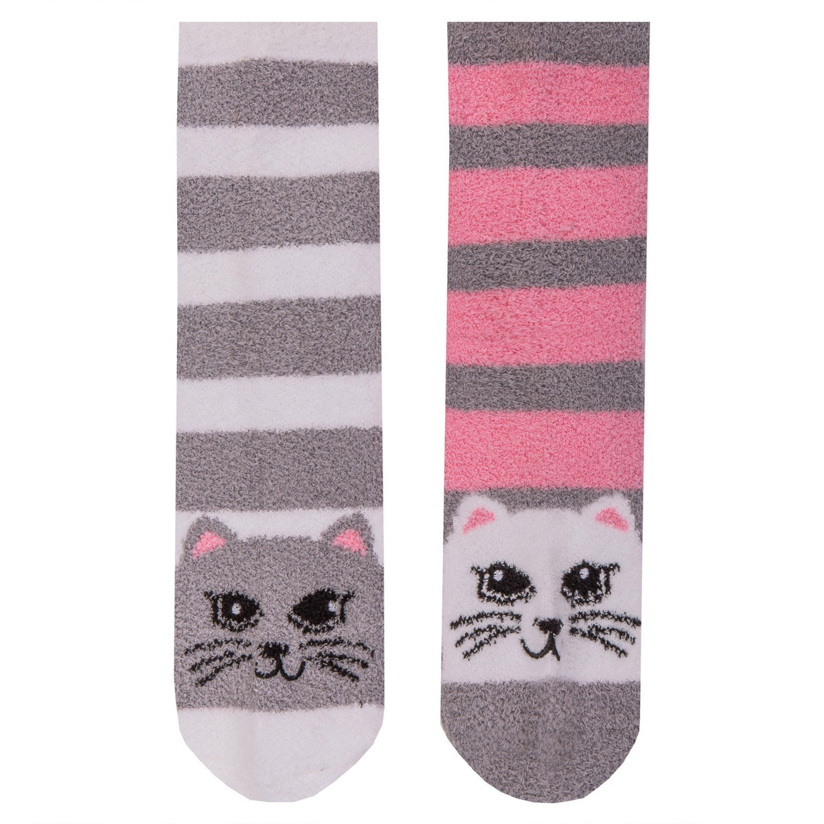 Women's Soft Anti-Skid Micro-Plush Winter Crew Socks - Set A8 - Cat [Gift Packaged]
