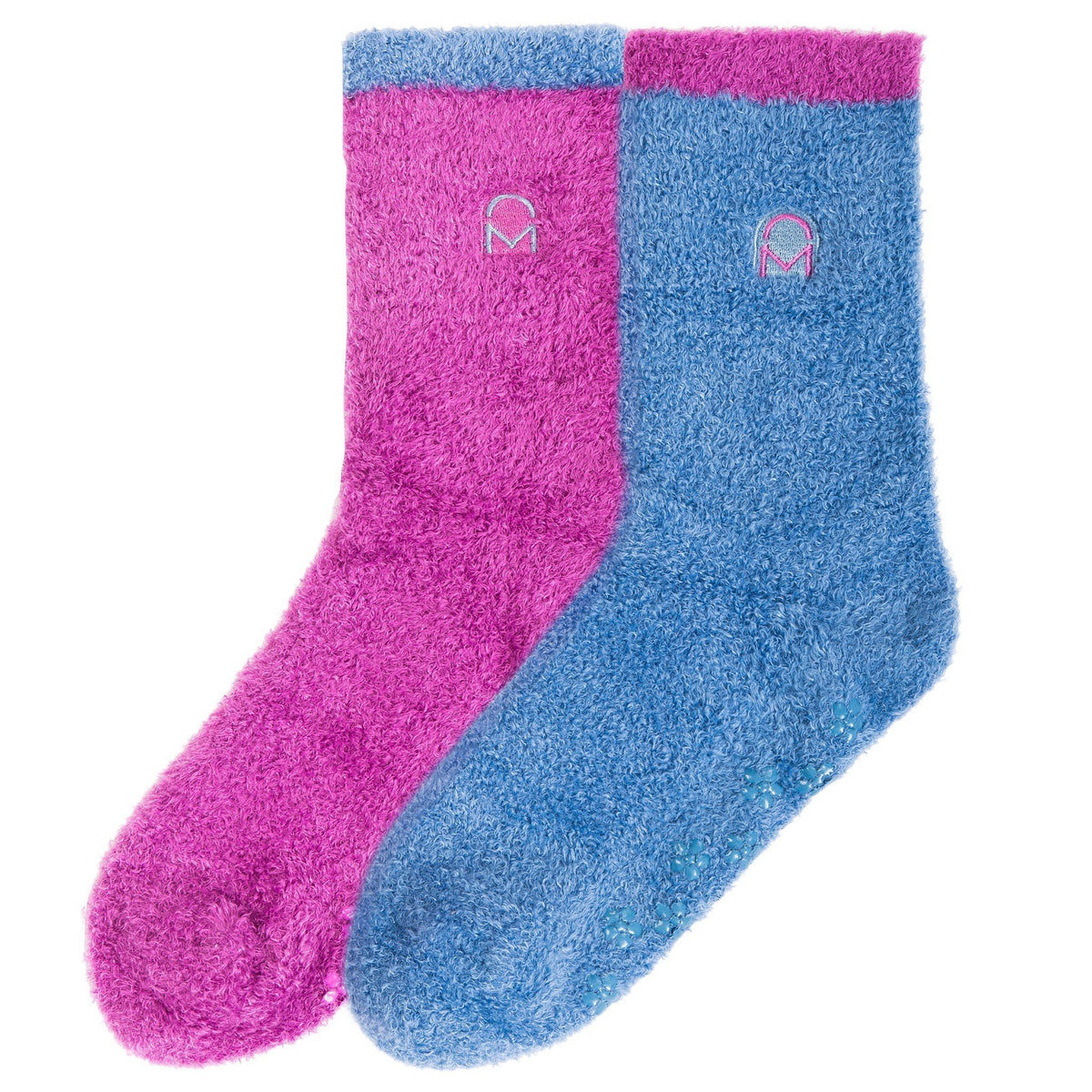 Box Packaged Women's Soft Anti-Skid Winter Feather Socks - 2-Pairs - Set C5