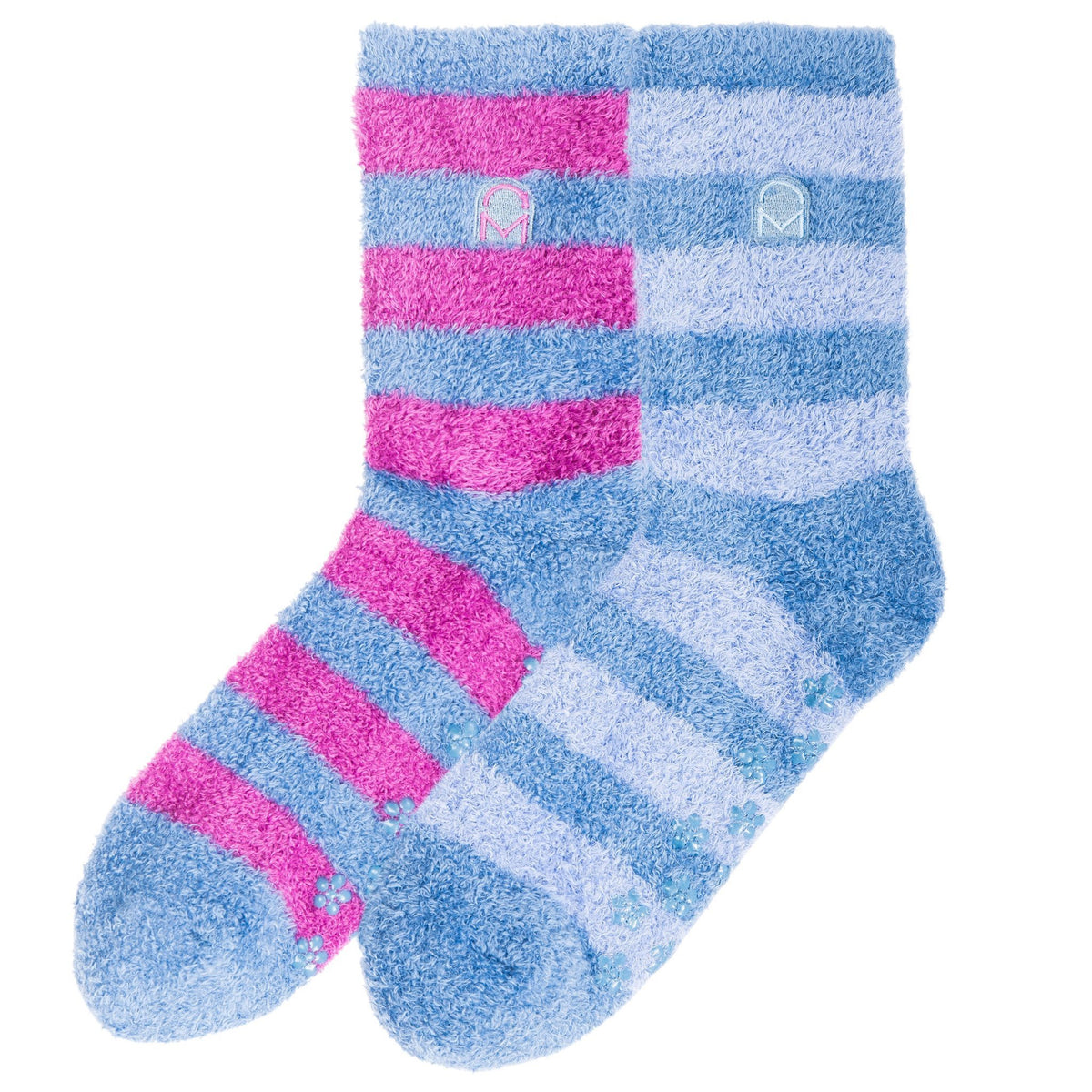 Box Packaged Women's Soft Anti-Skid Winter Feather Socks - 2-Pairs - Set C7