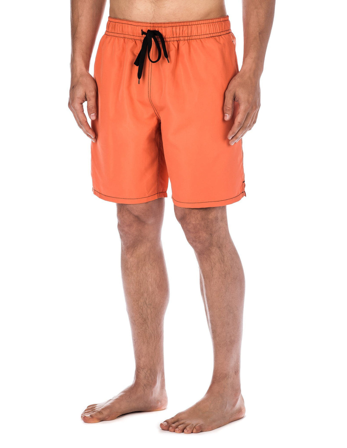 Men's Premium Swim Trunks - Orange/Black