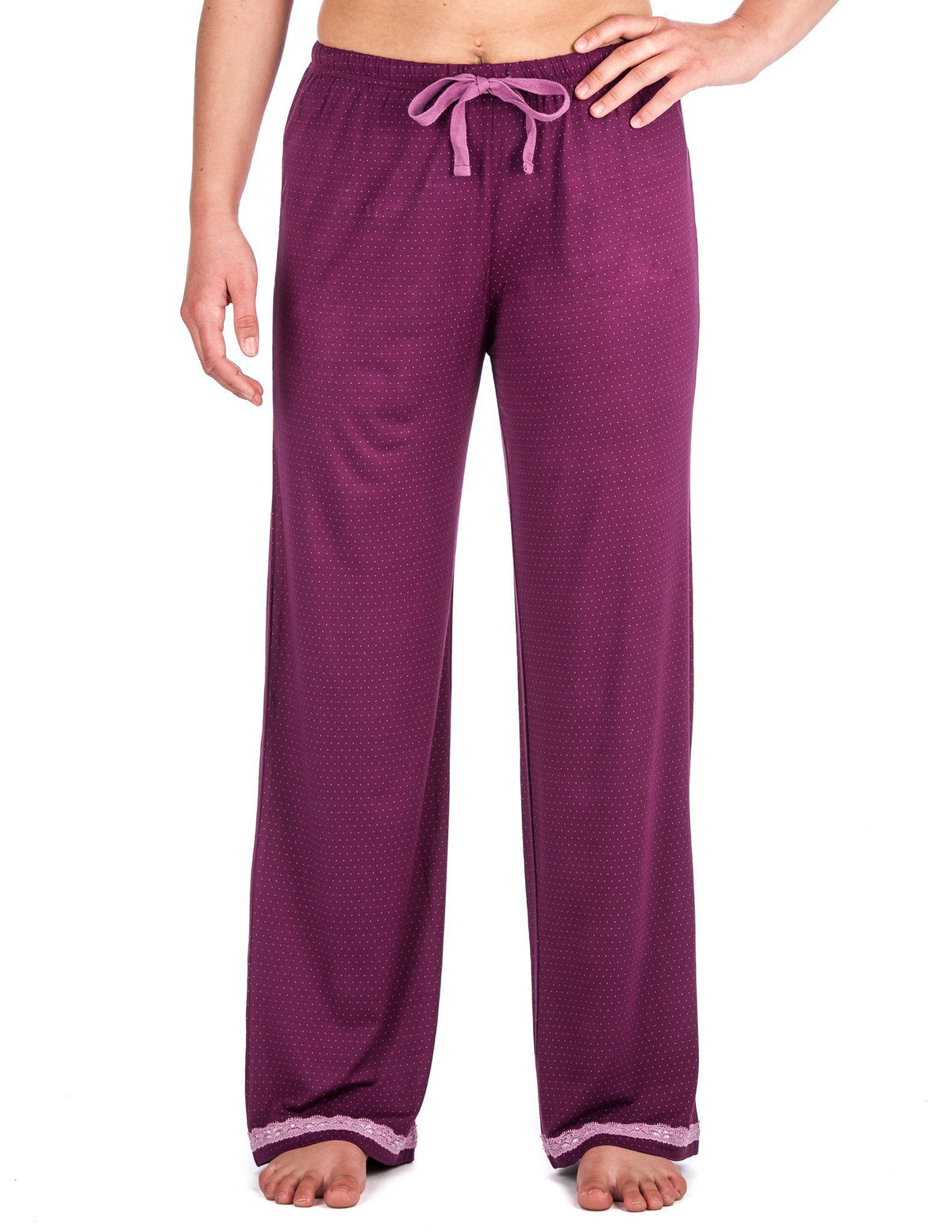 Women's Cool Knit Lounge Pants - Pindots Purple