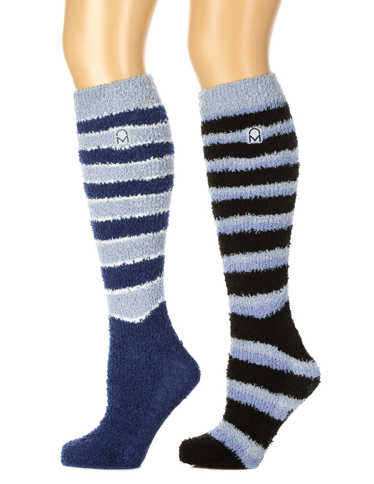 Women's (2 Pairs) Soft Anti-Skid Fuzzy Winter Knee High Socks - Set A3