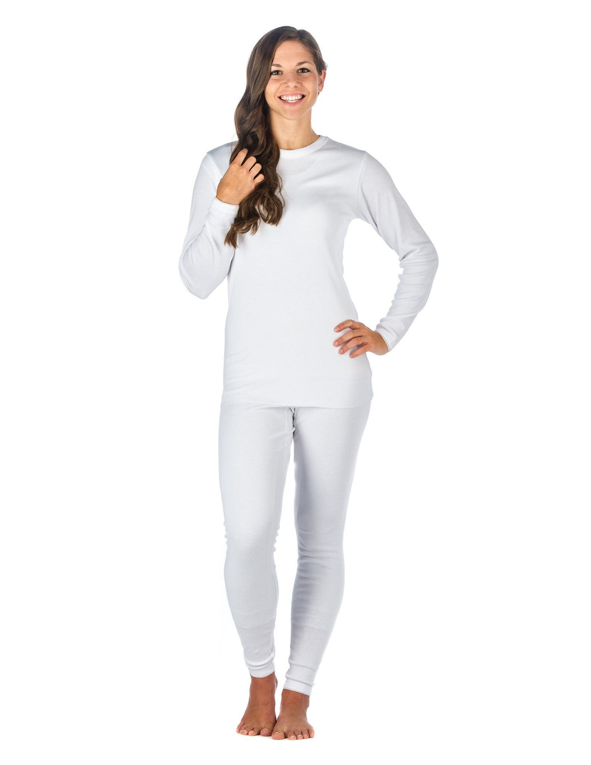 Women's 'Soft Comfort' Premium Thermal Set - White