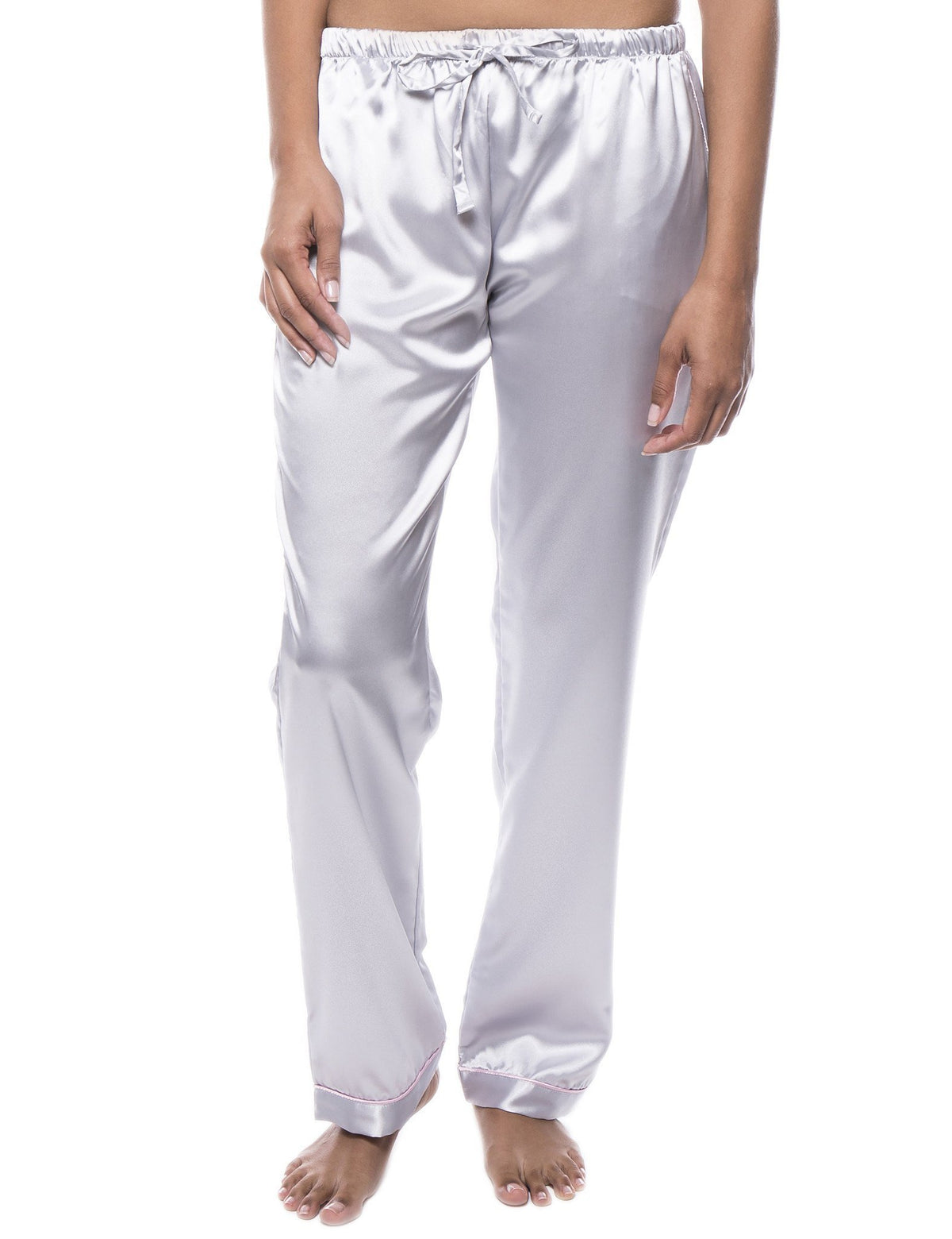 Women's Satin Lounge Pant - Light Grey