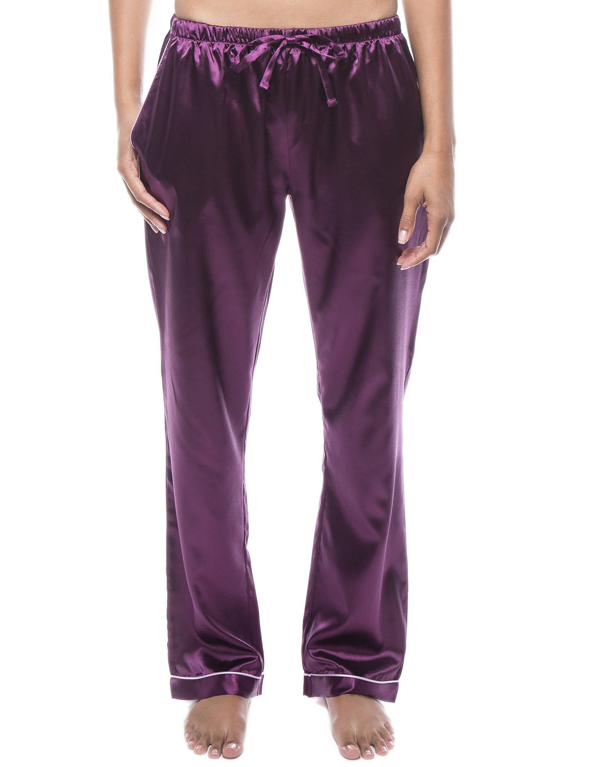 Women's Satin Lounge Pant - Dark Purple