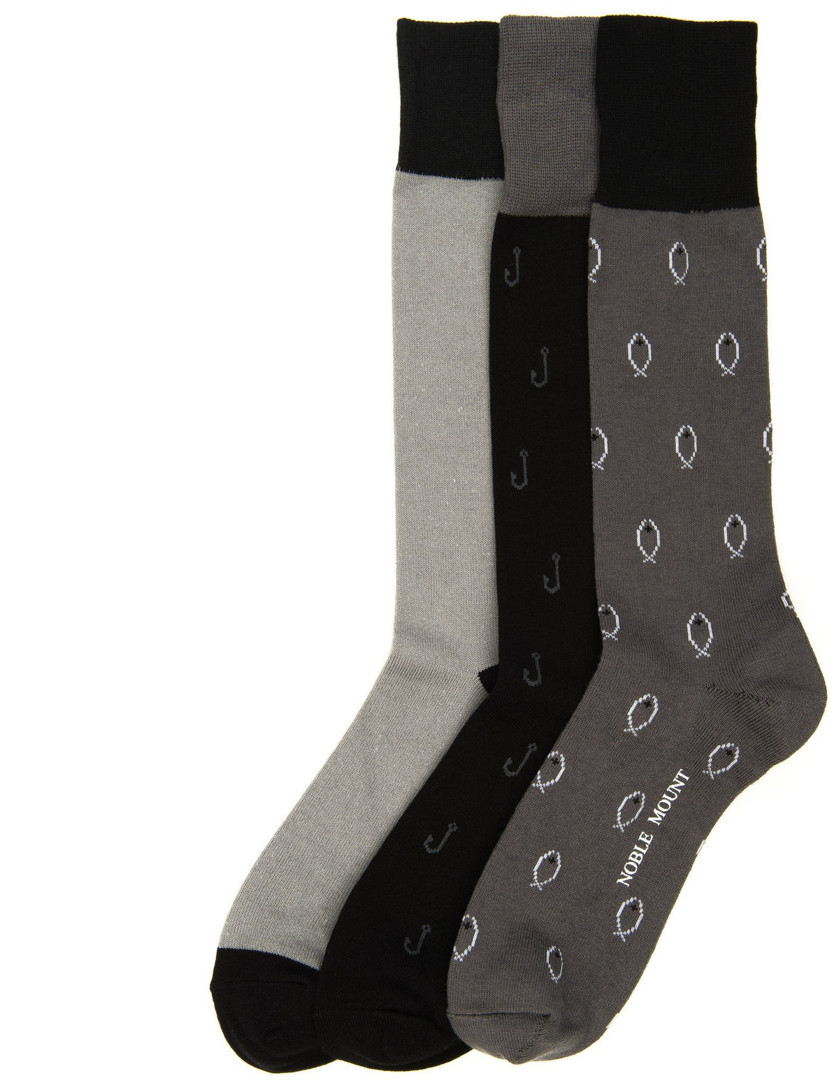 Men's Combed Cotton Dress Socks 3-Pack - Set A13