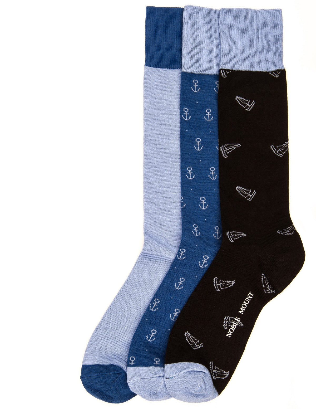Men's Combed Cotton Dress Socks 3-Pack - Set A14