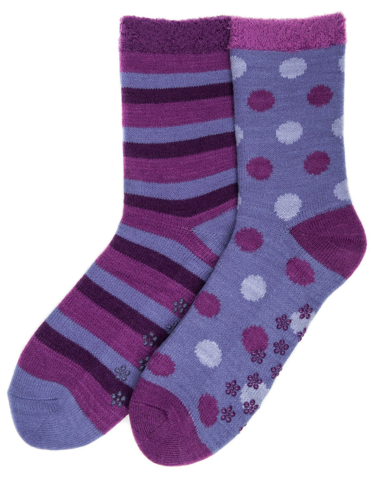 Women's Soft Premium Double Layer Winter Crew Socks - 2 Pairs - Set A1