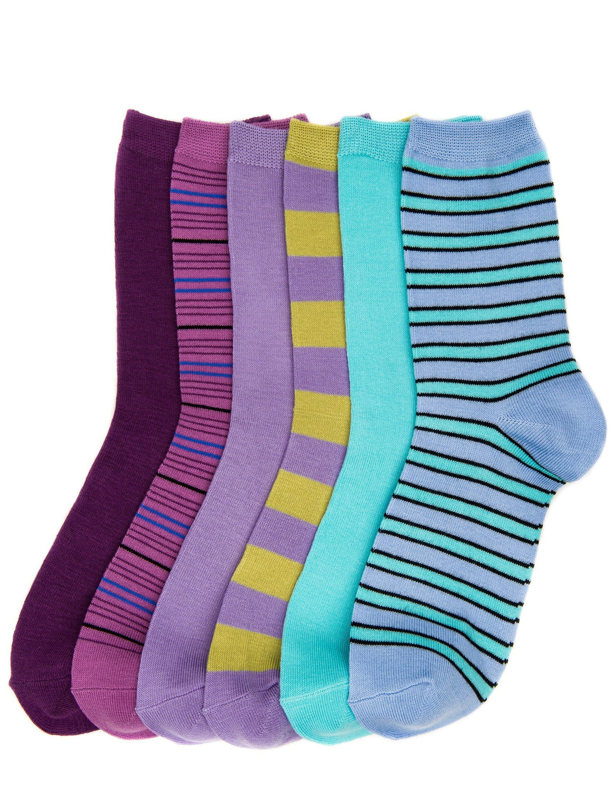 Women's Soft Premium Crew Socks - 6 Pairs - Set 1