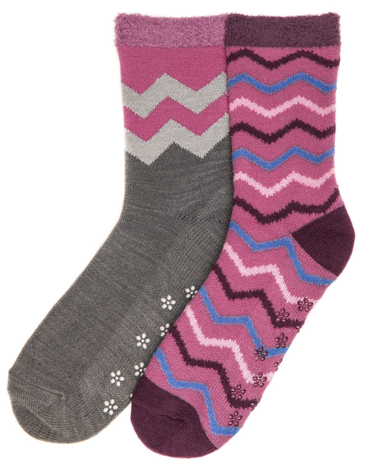 Women's Soft Premium Double Layer Winter Crew Socks - 2 Pairs - Set A2