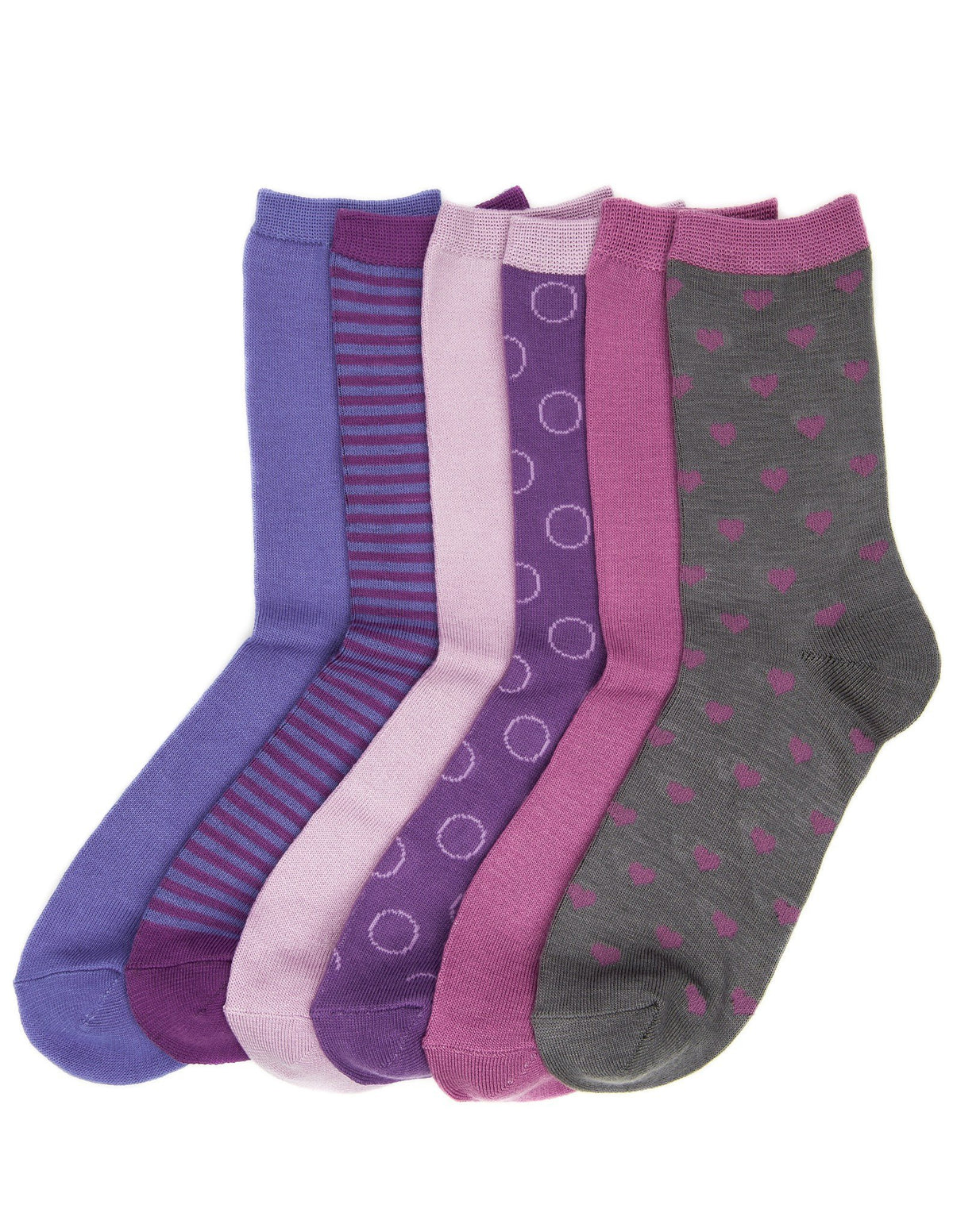 Women's Soft Premium Crew Socks - 6 Pairs - Set 2