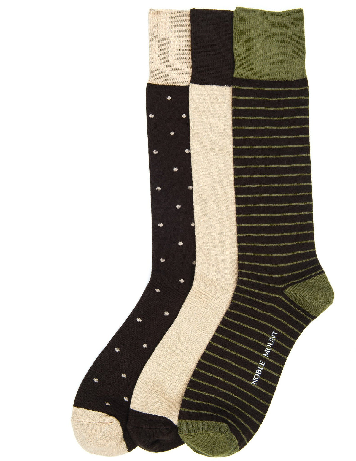 Men's Combed Cotton Dress Socks 3-Pack - Set A3