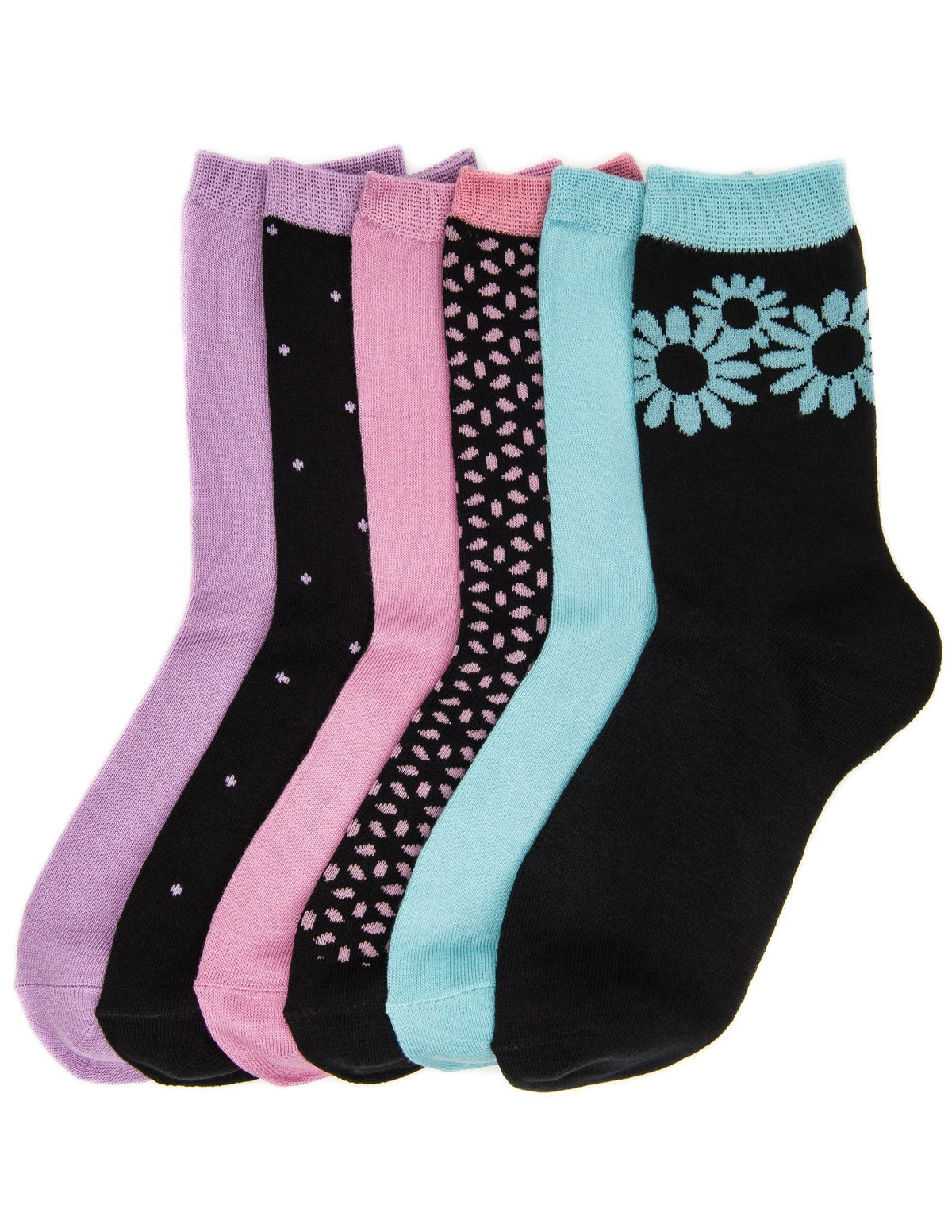 Women's Soft Premium Crew Socks - 6 Pairs - Set 3