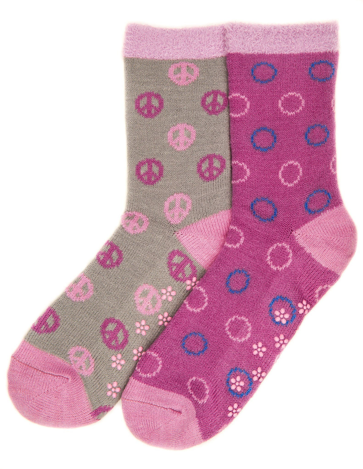 Women's Soft Premium Double Layer Winter Crew Socks - 2 Pairs - Set A4