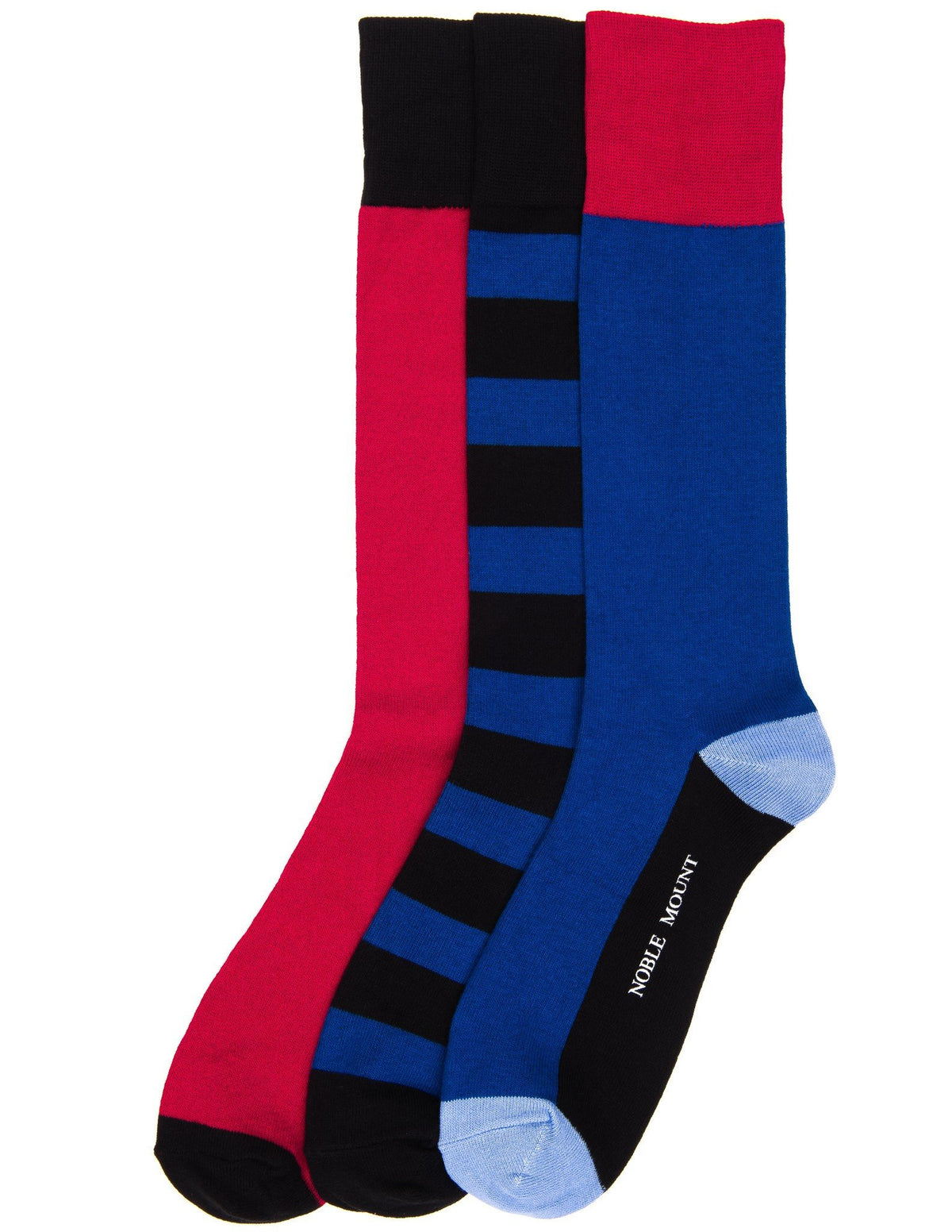 Men's Combed Cotton Dress Socks 3-Pack - Set A4