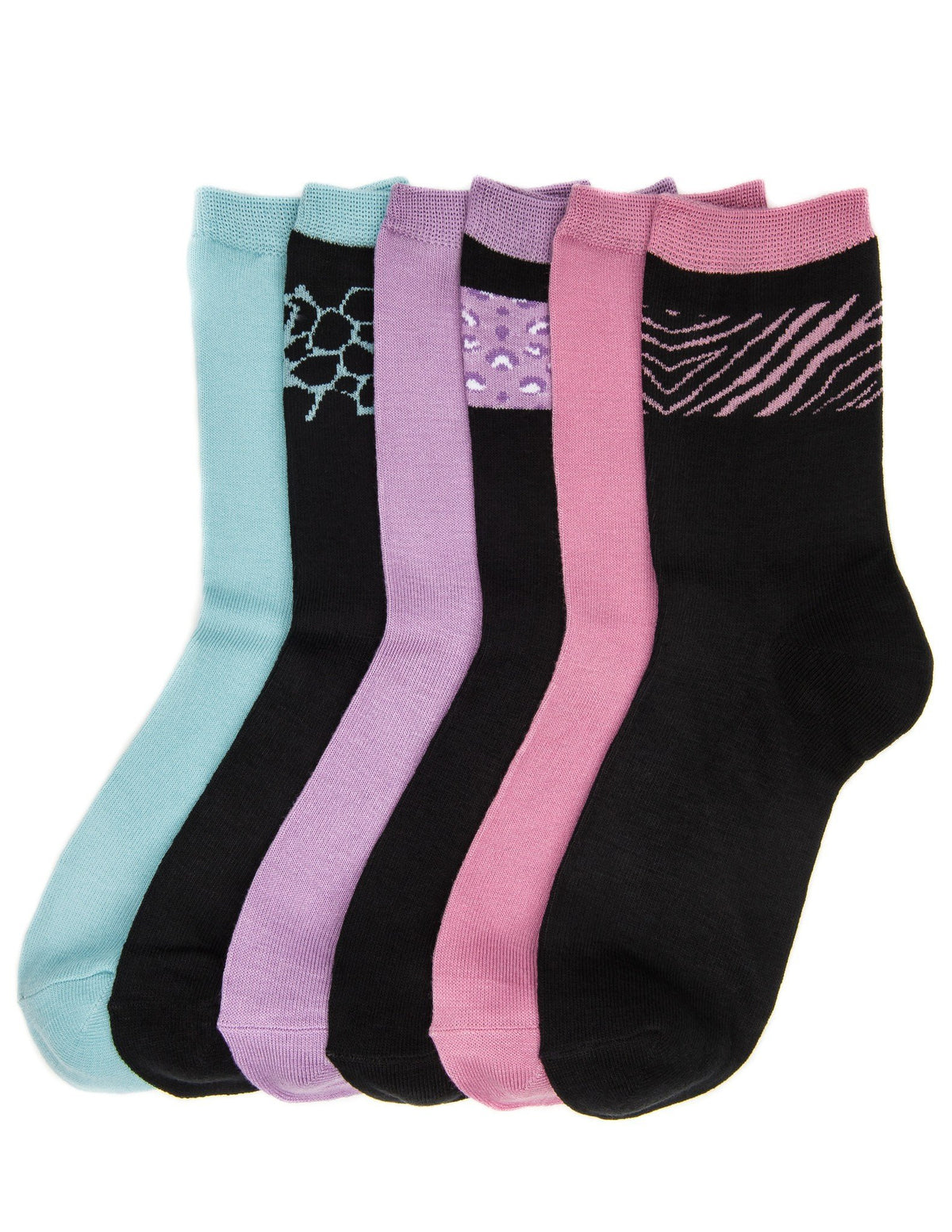Women's Soft Premium Crew Socks - 6 Pairs - Set 4