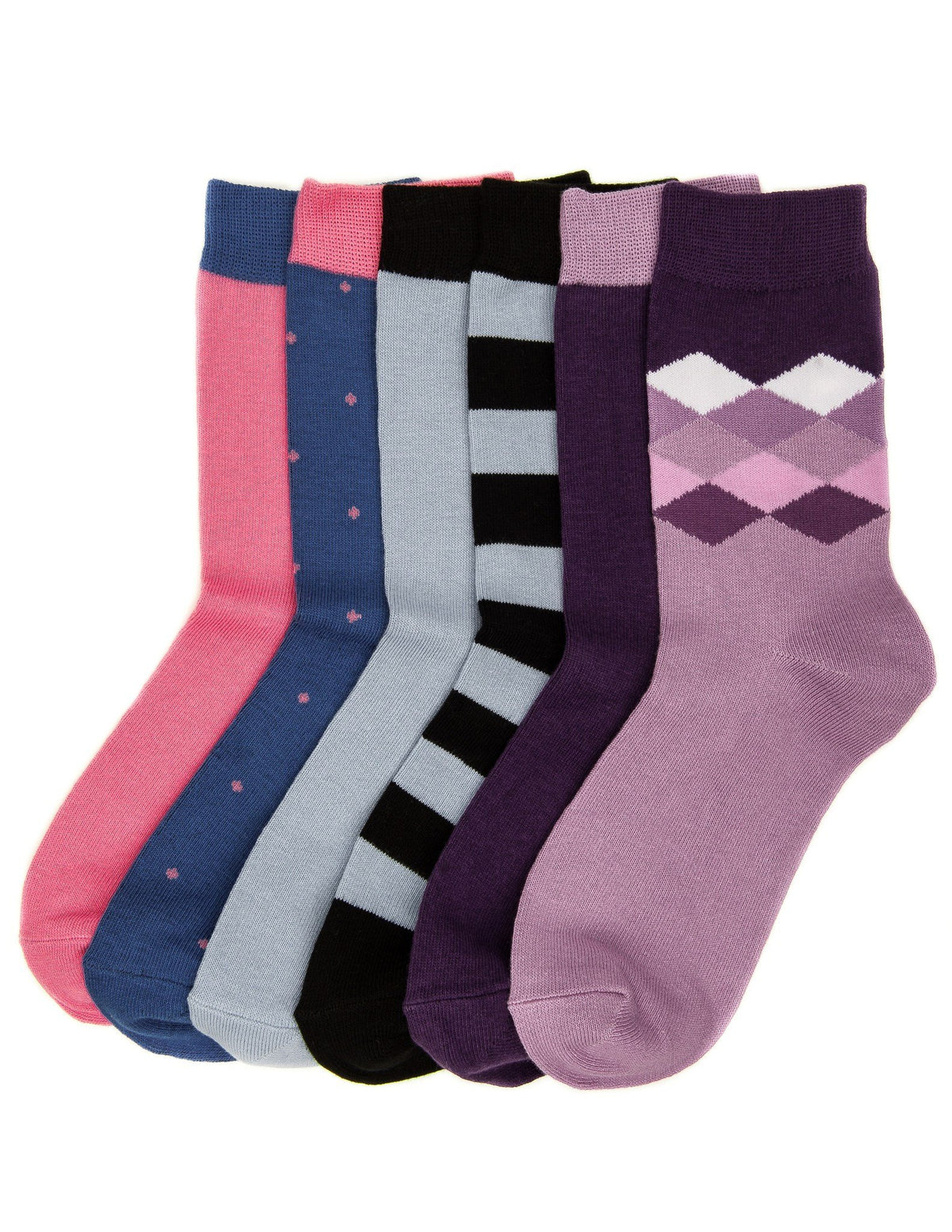 Women's Combed Cotton Premium Crew Socks - SET A4