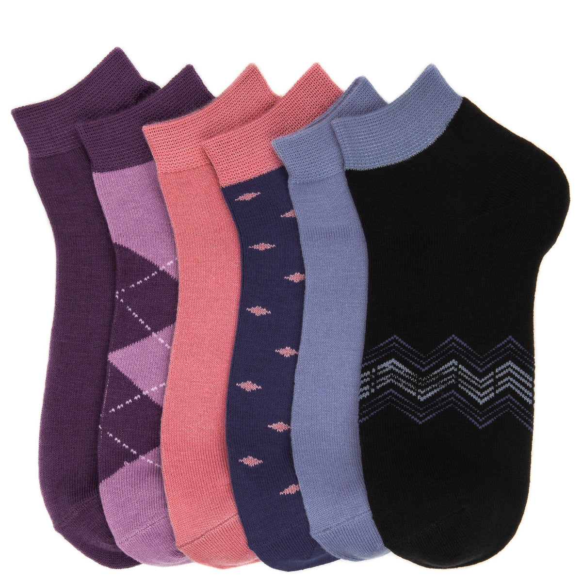 Women's Soft Premium Low Cut Socks - 6 Pairs - Set 5