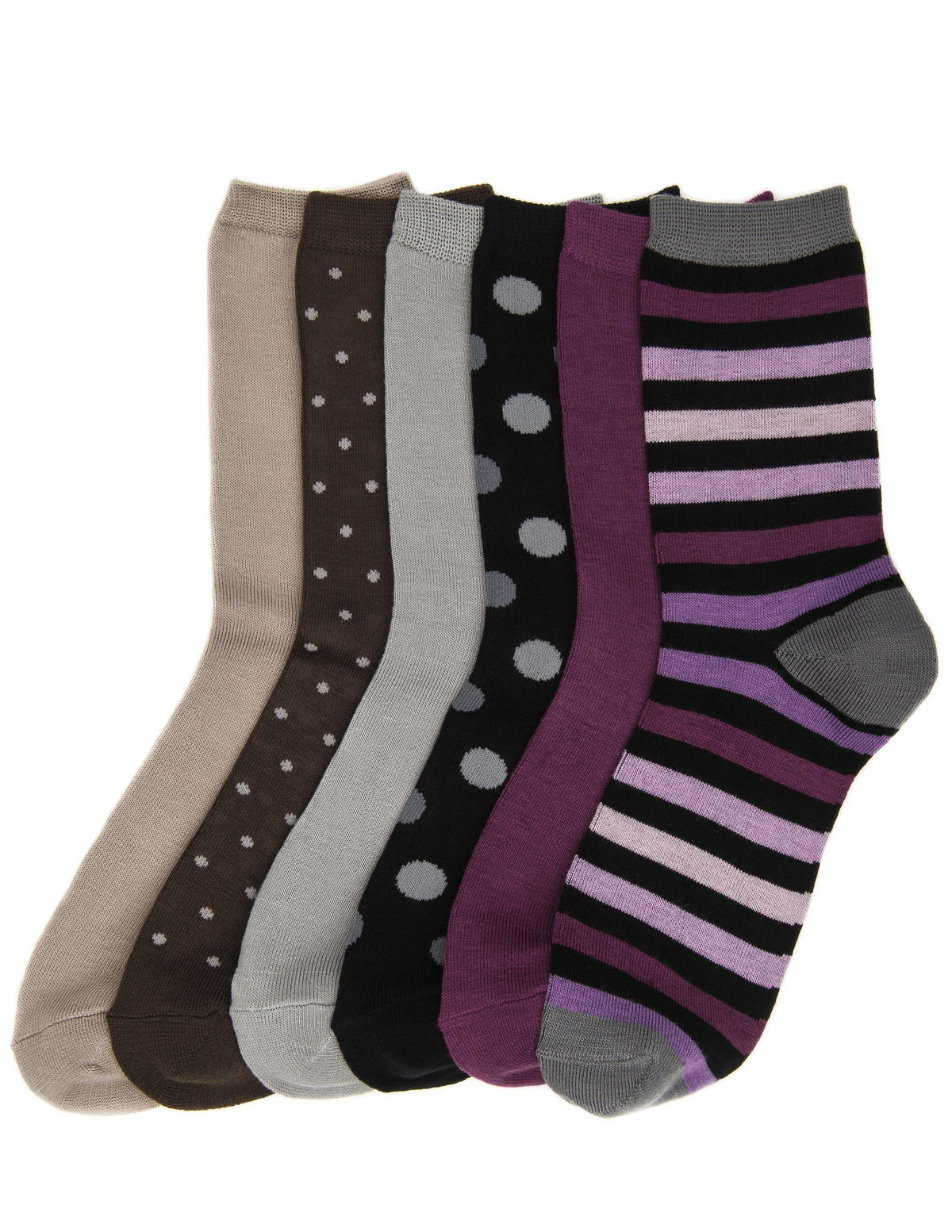 Women's Soft Premium Crew Socks - 6 Pairs - Set 5