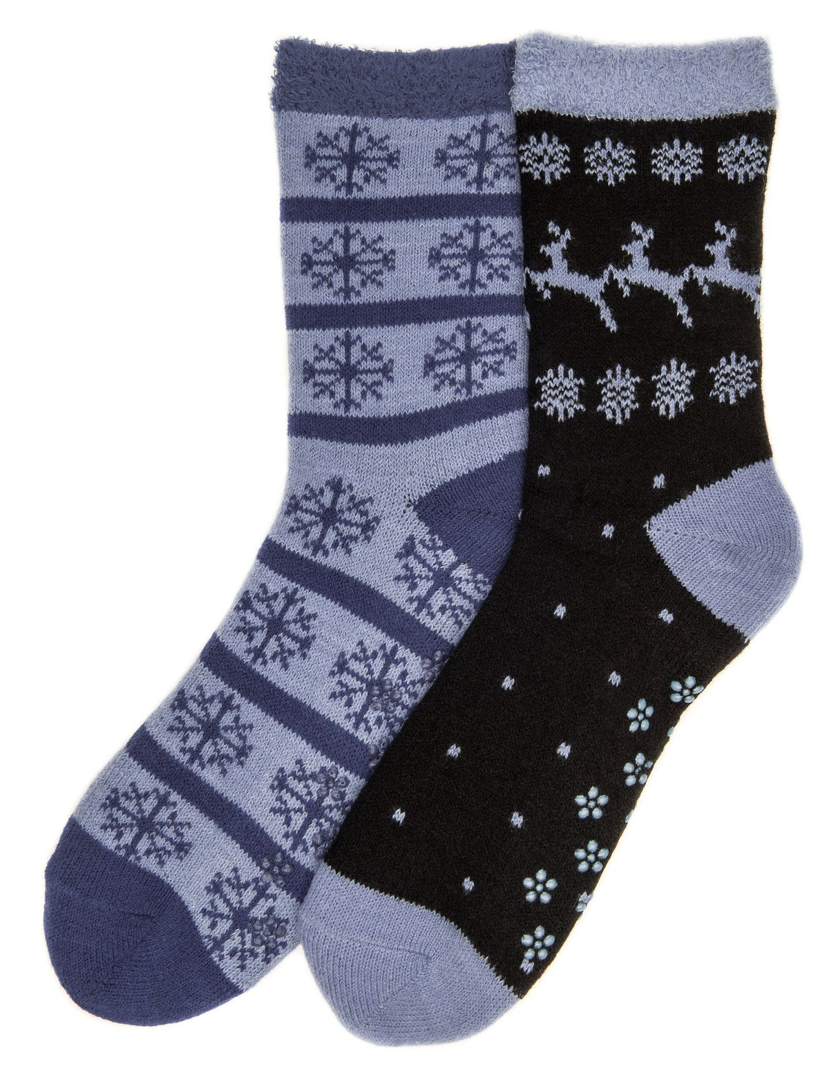Women's Soft Premium Double Layer Winter Crew Socks - 2 Pairs - Set A6