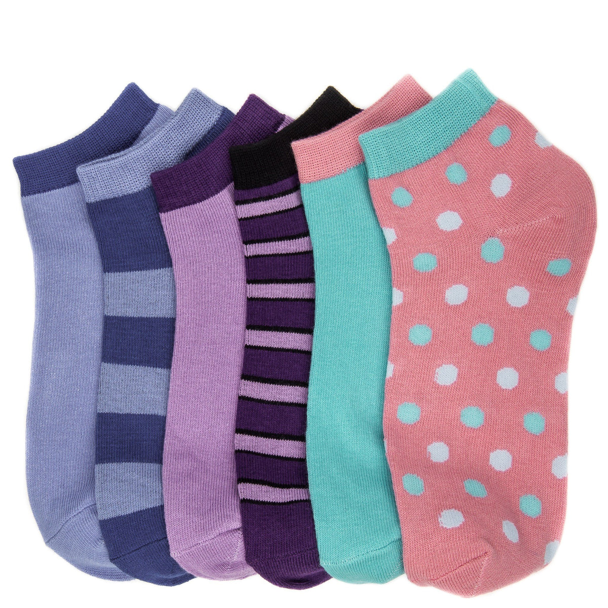 Women's Combed Cotton Premium Low Cut Socks - SET A6