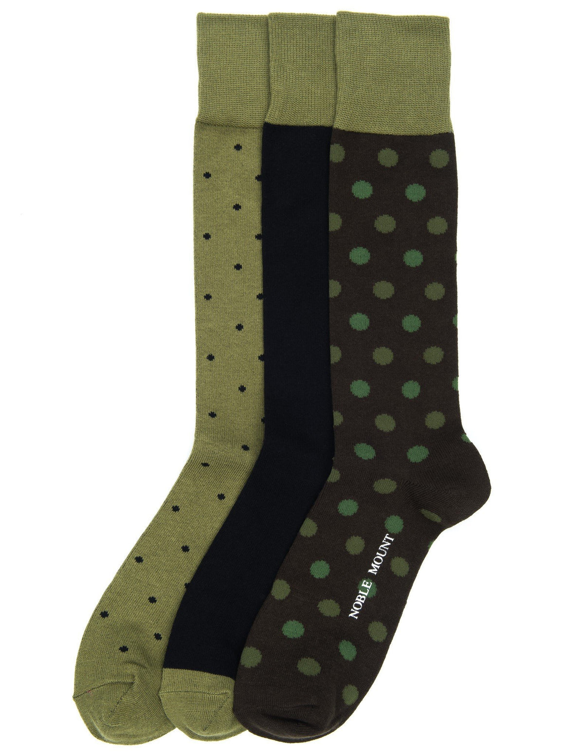 Men's Combed Cotton Dress Socks 3-Pack - Set A7